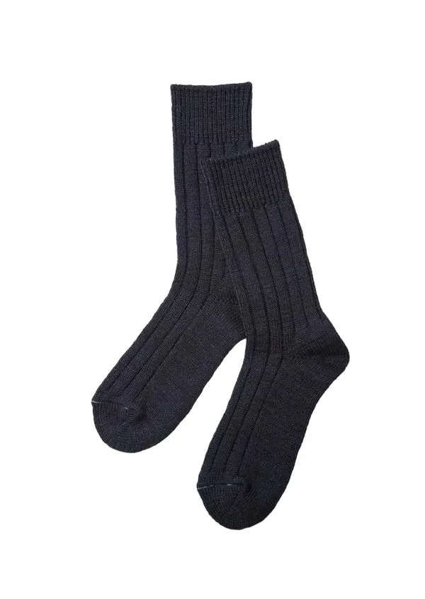 R1645 Organic Cotton Indigo Socks Dark Denim - 1