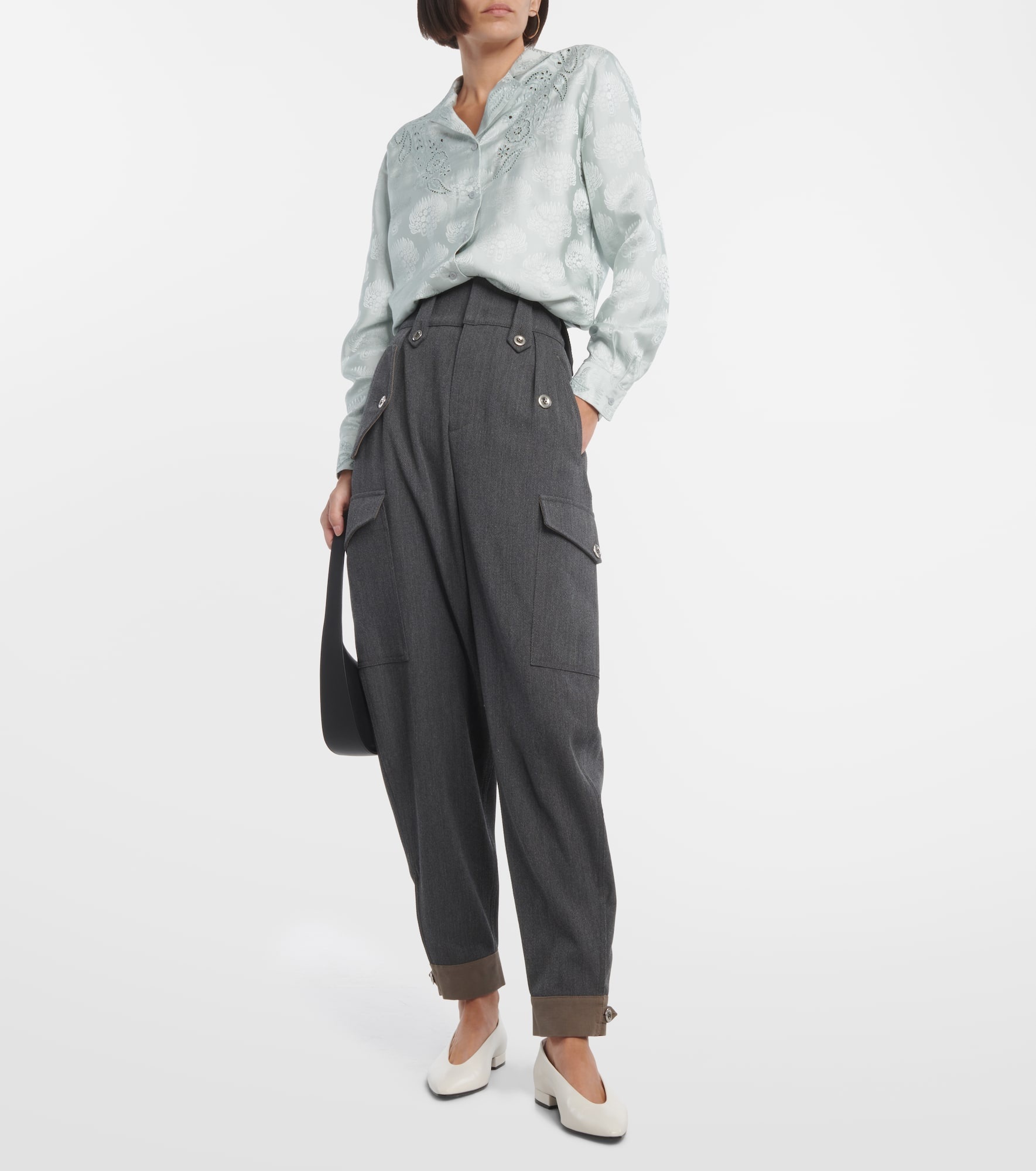 Daian high-rise wool cargo pants - 2