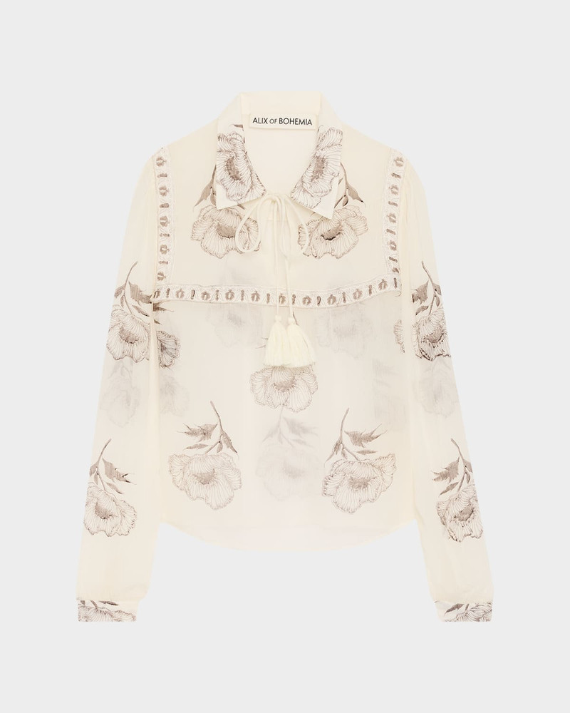 Pascal Obsidian Poppy Sheer Blouse 1