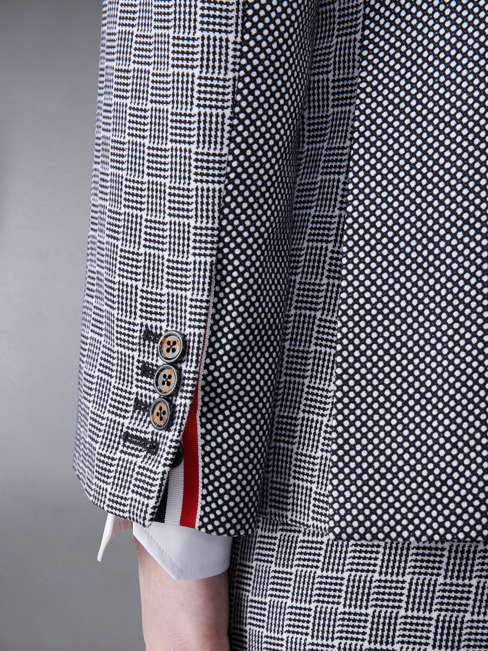 Fun-Mix Birdseye and Parquet Weave Suiting Classic Sport Coat - 6