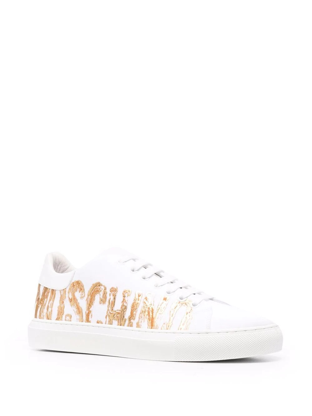 logo-print low-top sneakers - 2