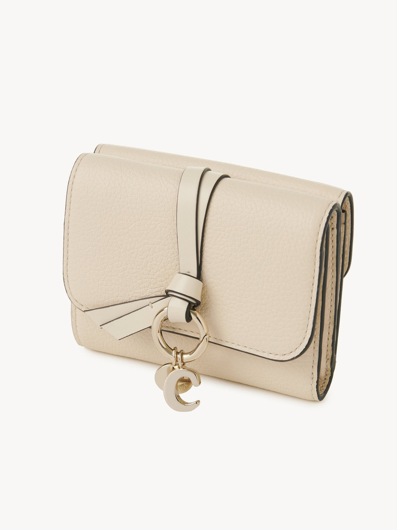 SMALL ALPHABET TRIFOLD IN GRAINED & SHINY LEATHER 2