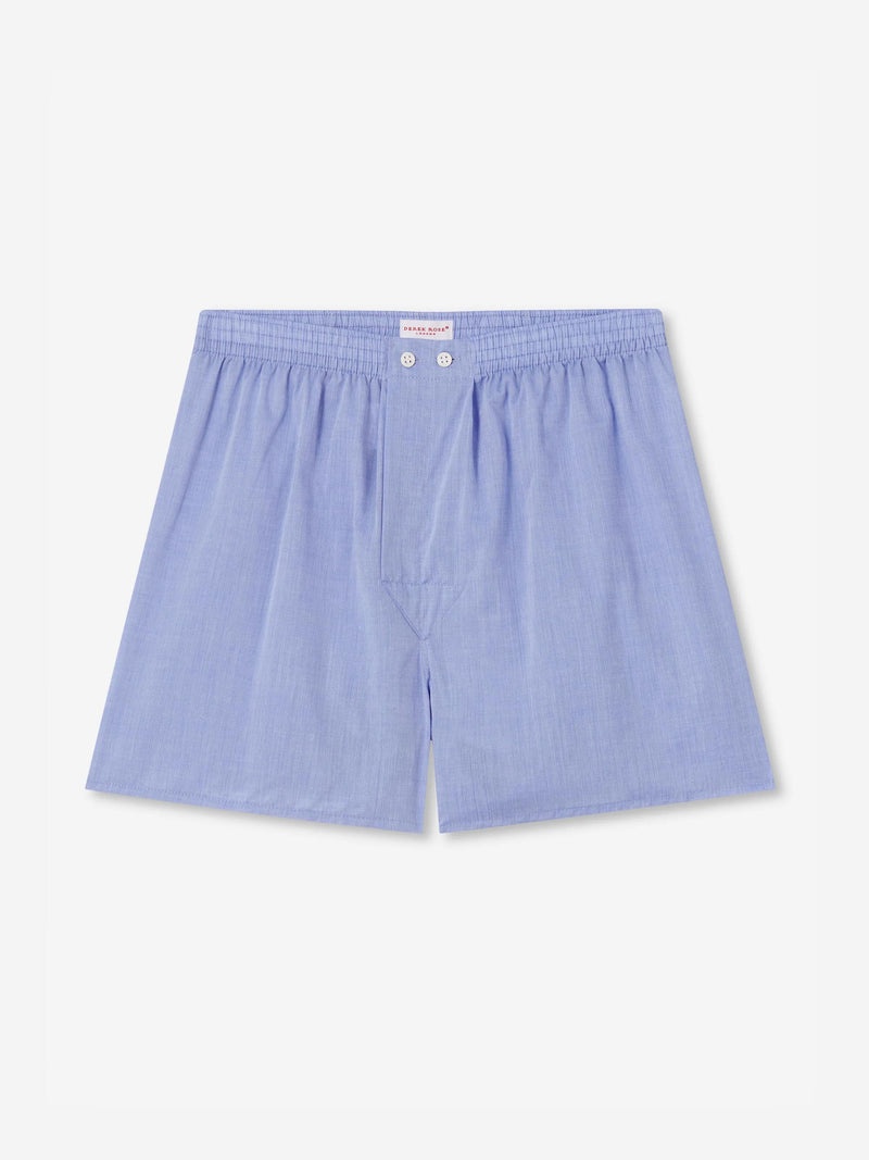 Men's Classic Fit Boxers Amalfi Cotton Batiste Blue - 2