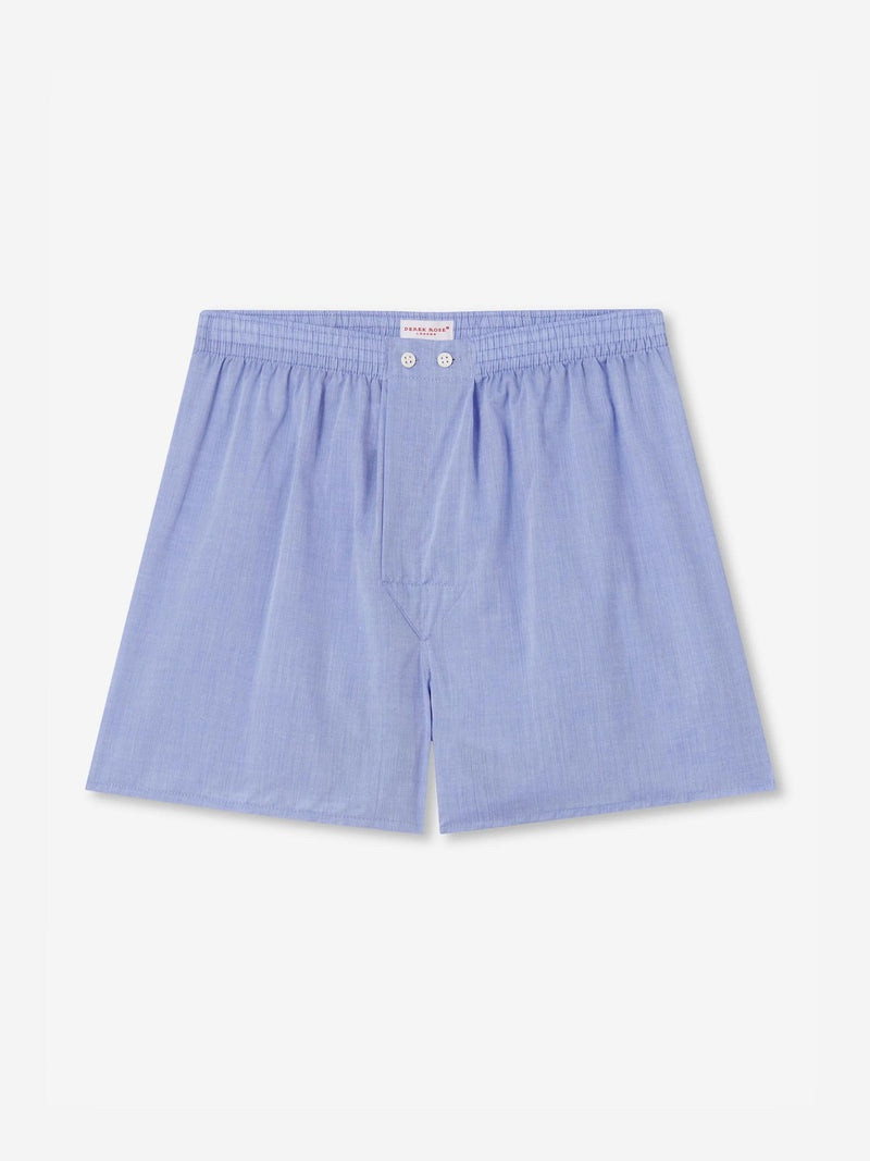 Men's Classic Fit Boxers Amalfi Cotton Batiste Blue 2