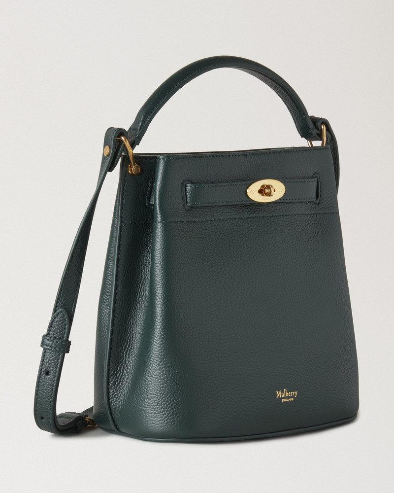 Islington Bucket Mulberry Green Small Classic Grain 4