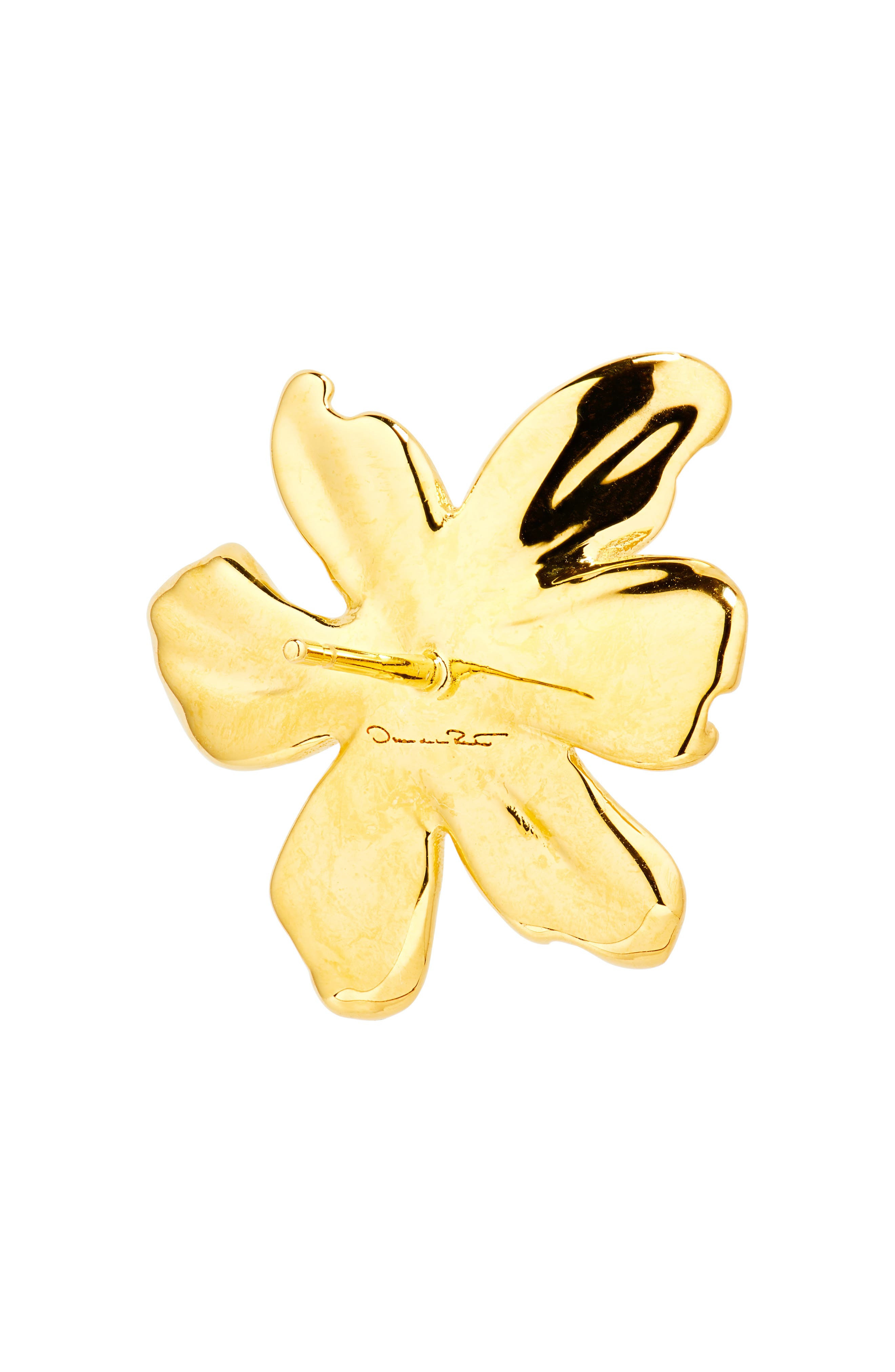 Oscar de la Renta O Flower Stud Earrings in Gold at Nordstrom - 4