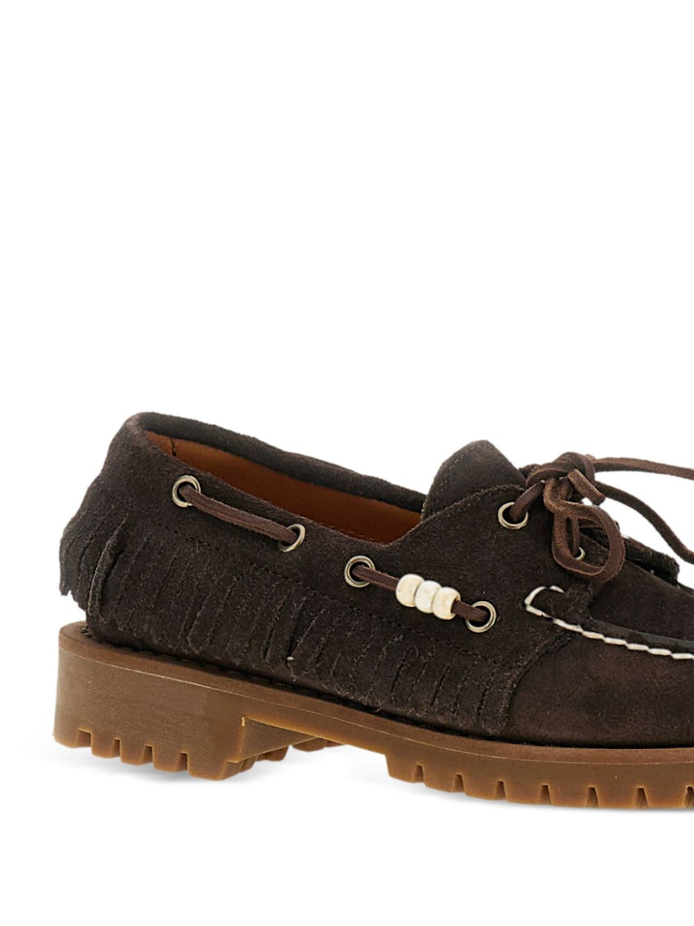 fringed boat shoes - 4