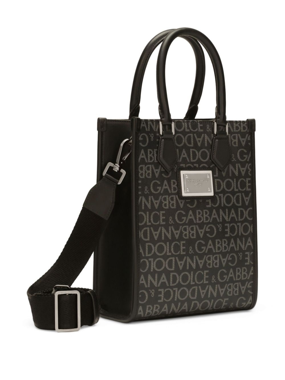 logo-print cotton-blend tote bag - 4
