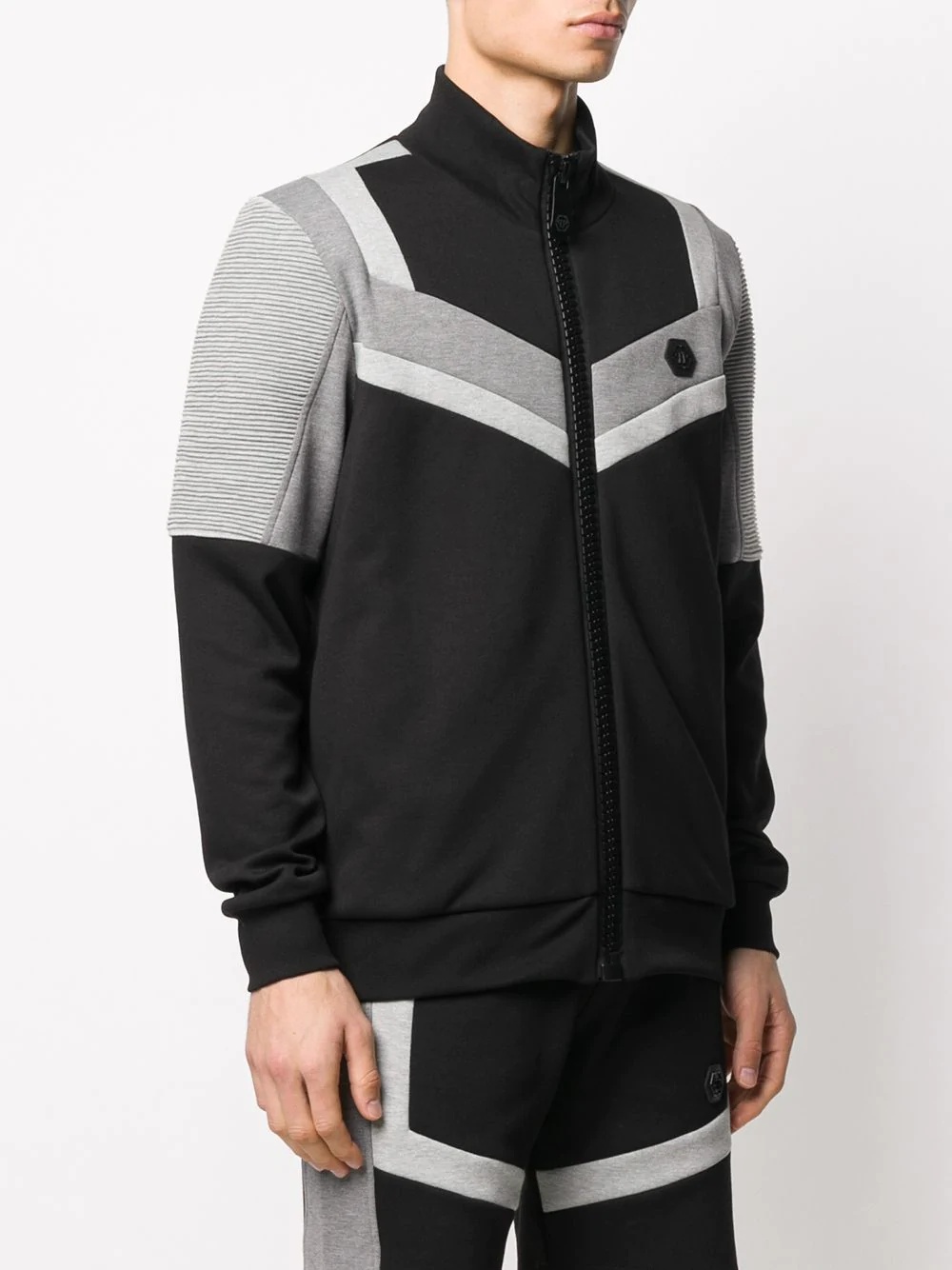 colour-block track jacket - 3