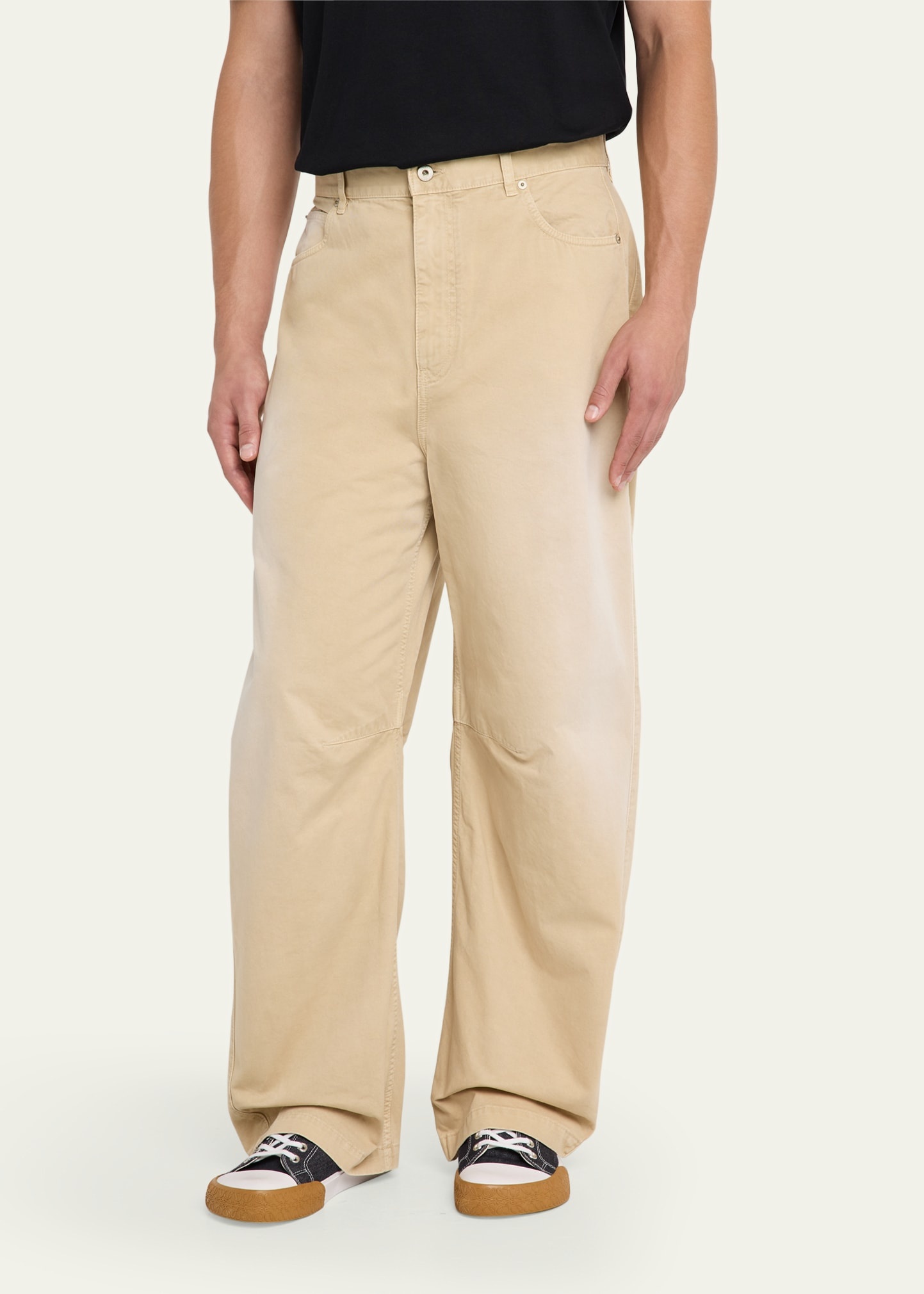 Men's Faded Cotton Barrel Pants - 4