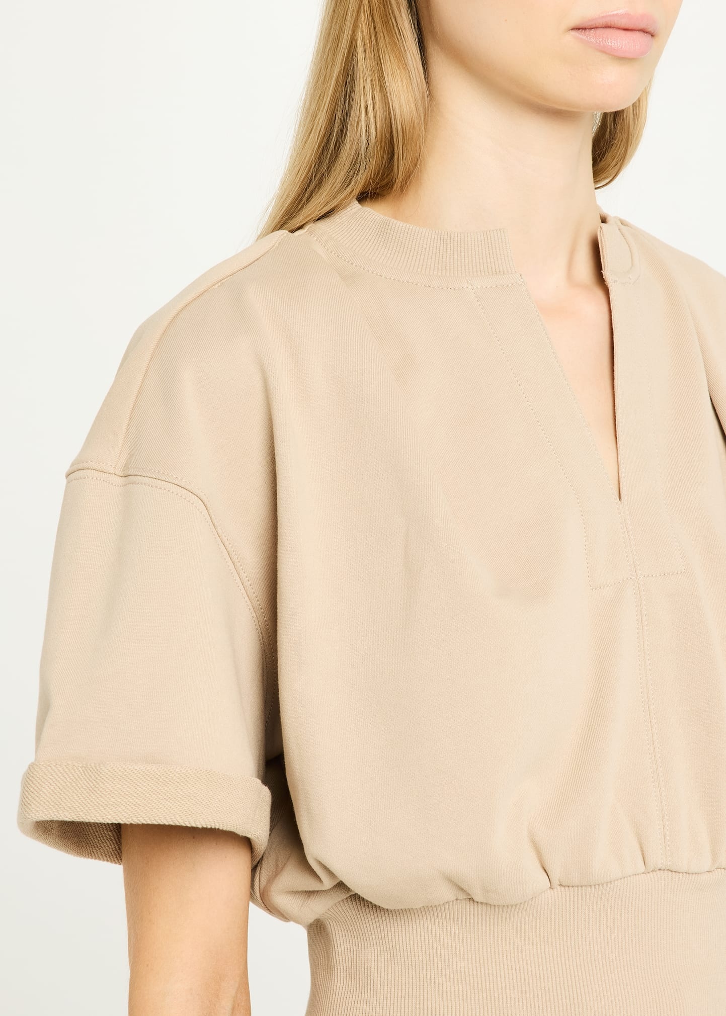 Short-Sleeve Cropped Sweatshirt - 5