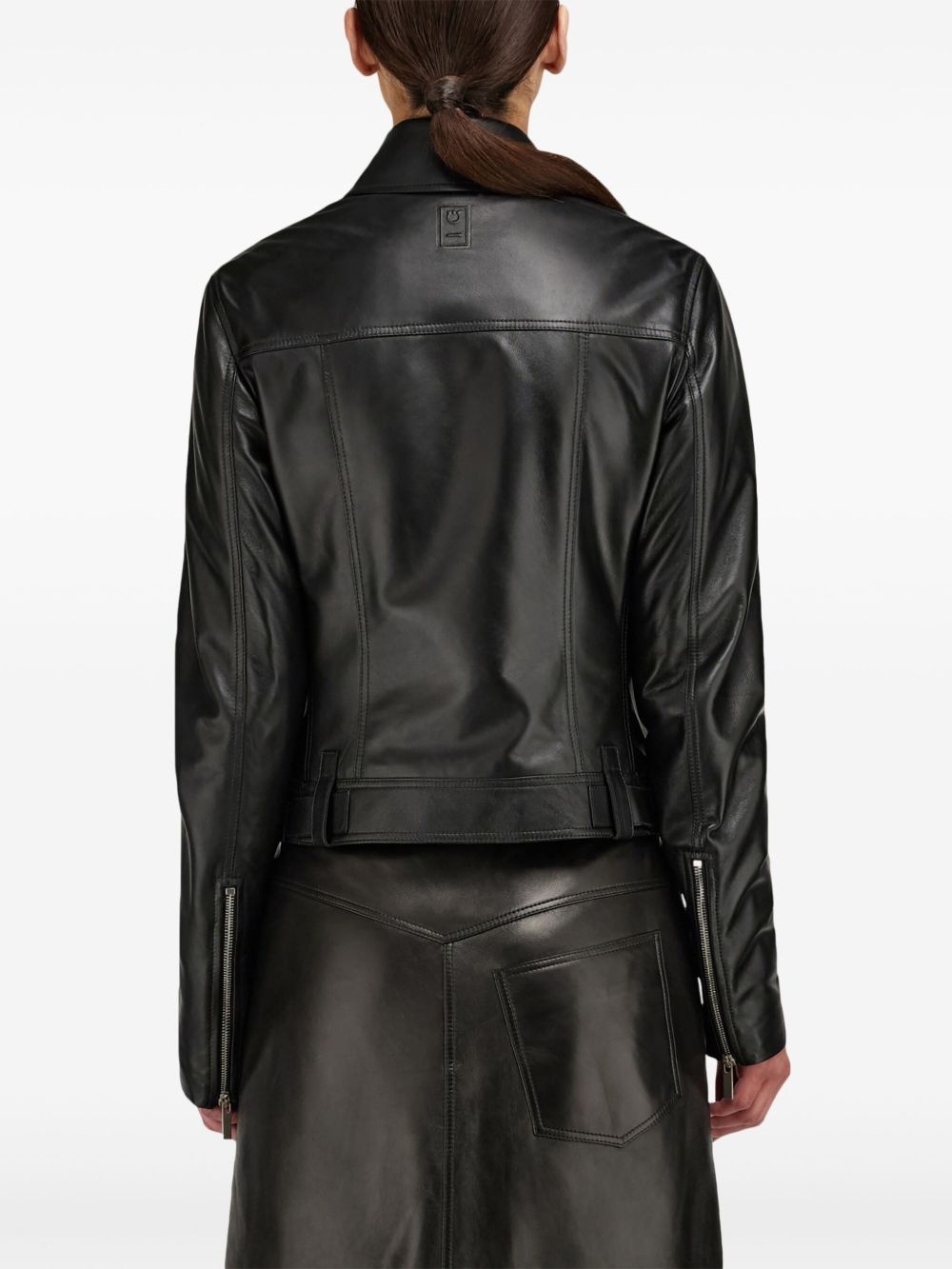 leather biker jacket - 4