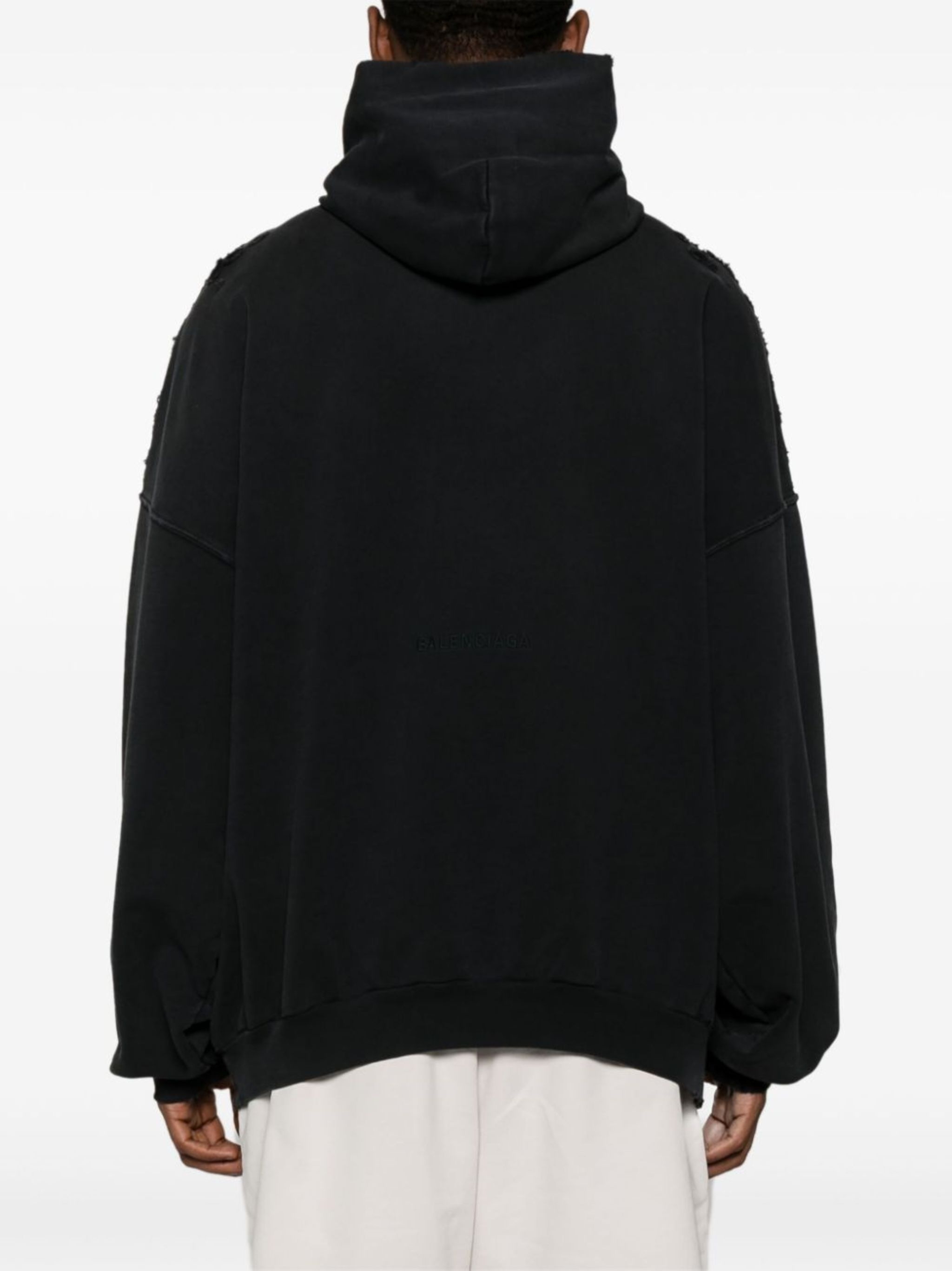 BALENCIAGA Paris Liberty distressed hoodie | REVERSIBLE