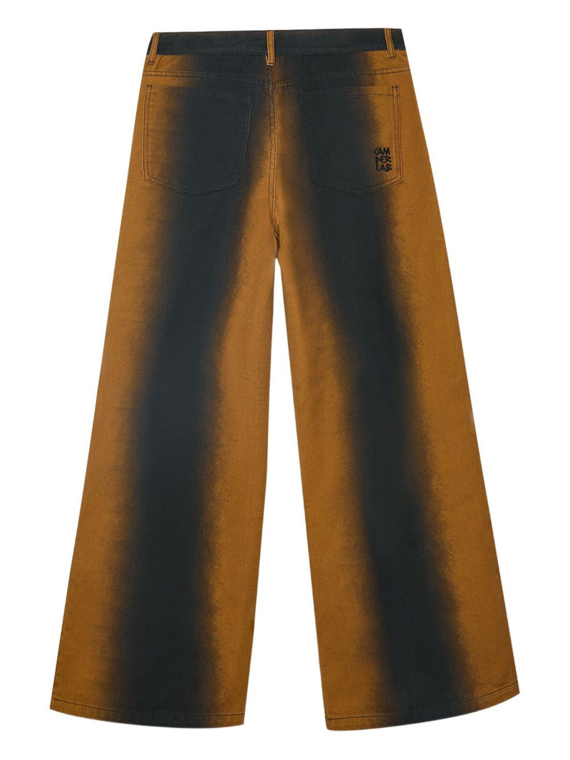 CAMPERLAB dip-dye denim wide-leg jeans outlook
