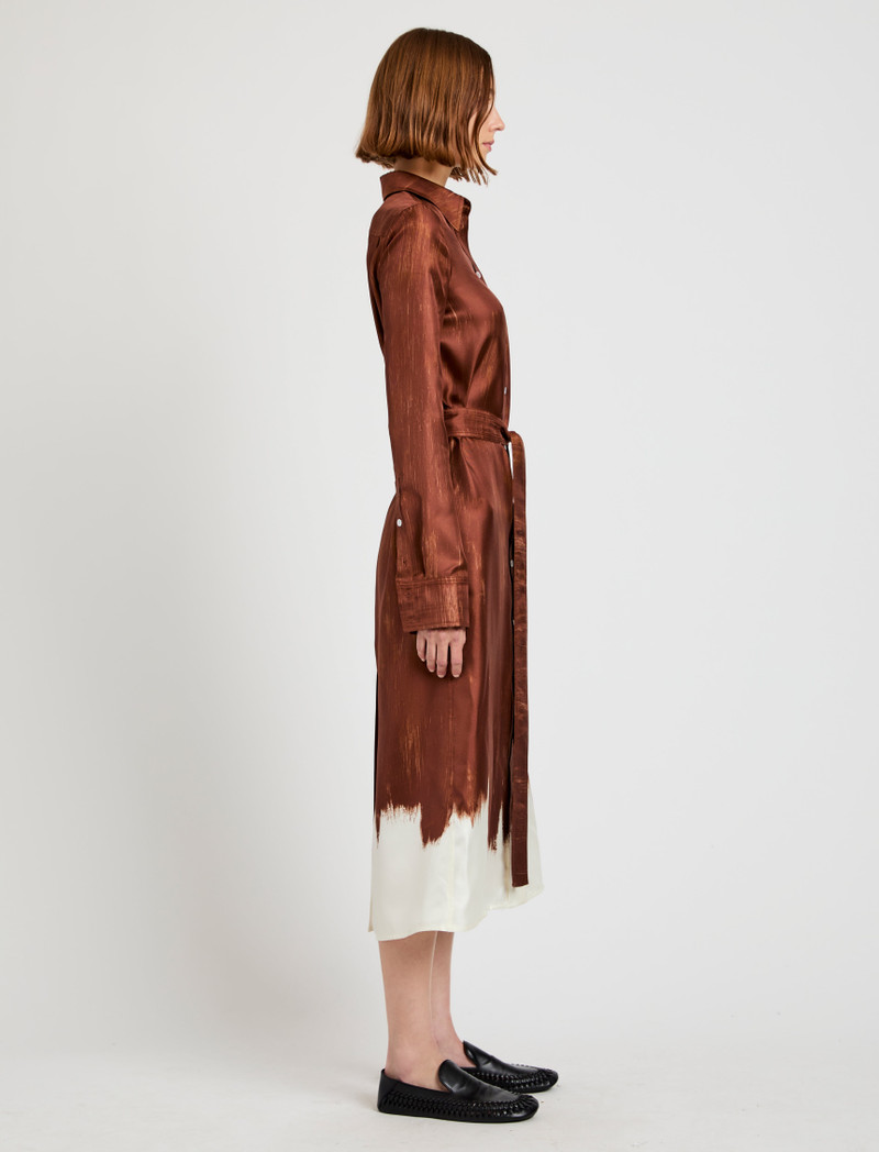 Proenza Schouler Amaya Dress in Double Printed Silk Twill outlook