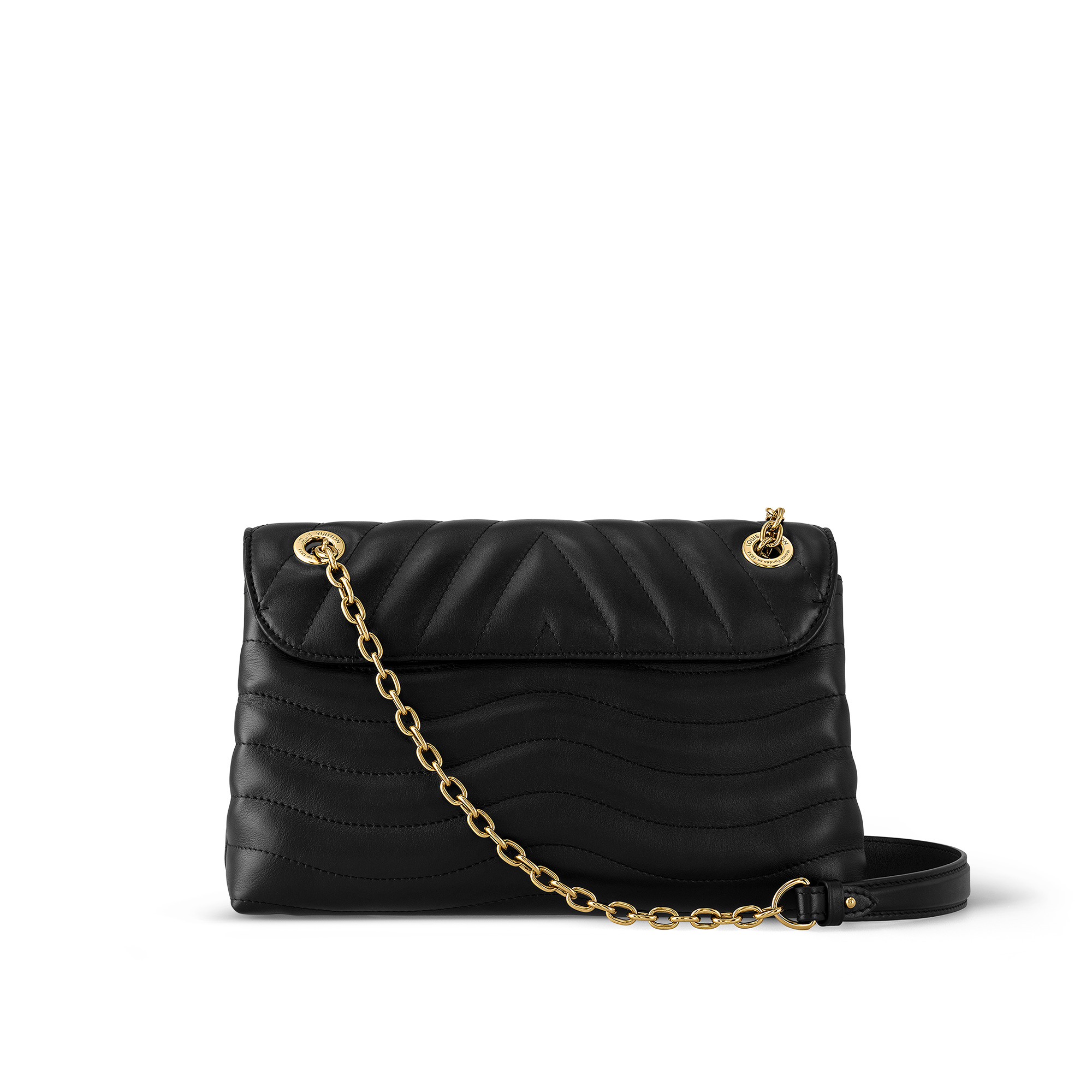 Louis Vuitton Lockme Chain Bag East West Black Calf