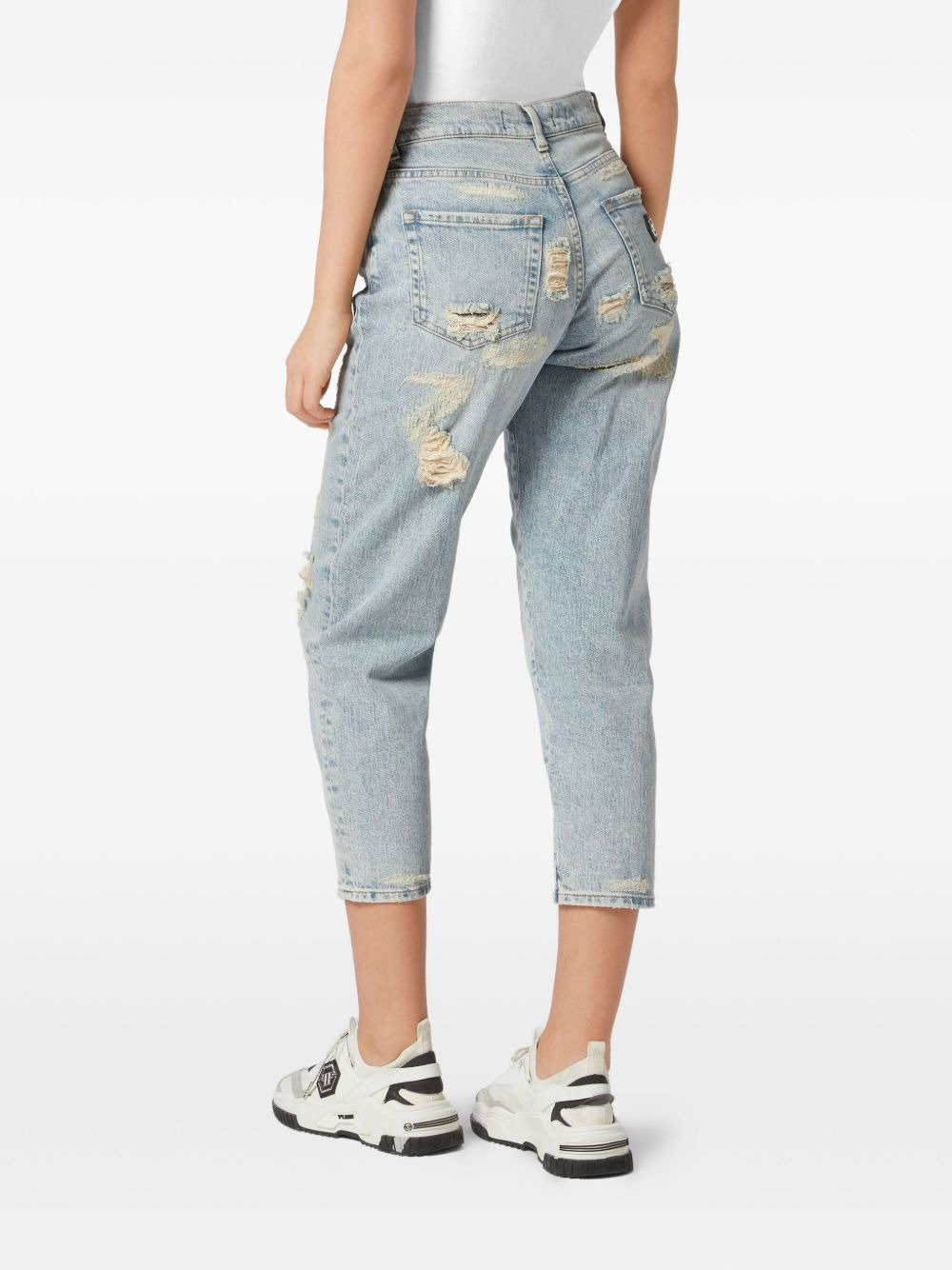 ripped cropped jeans - 4