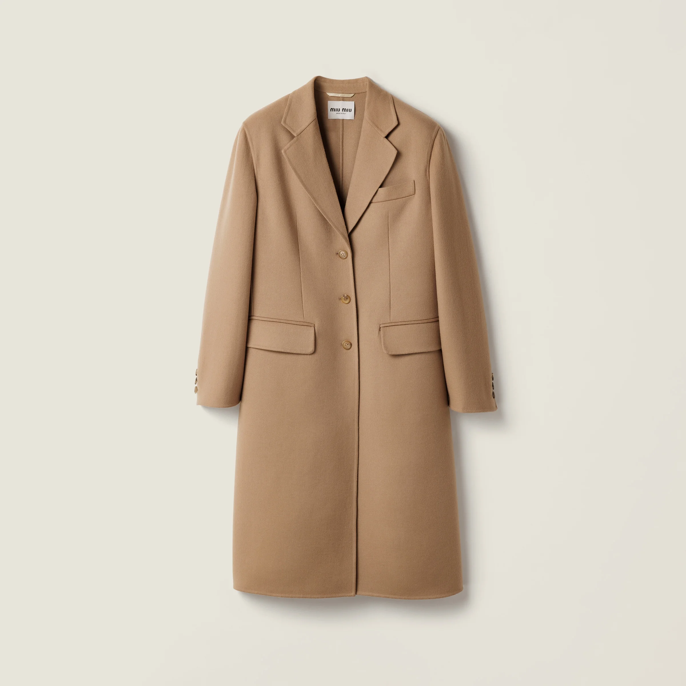Single-breasted double cashmere coat - 1