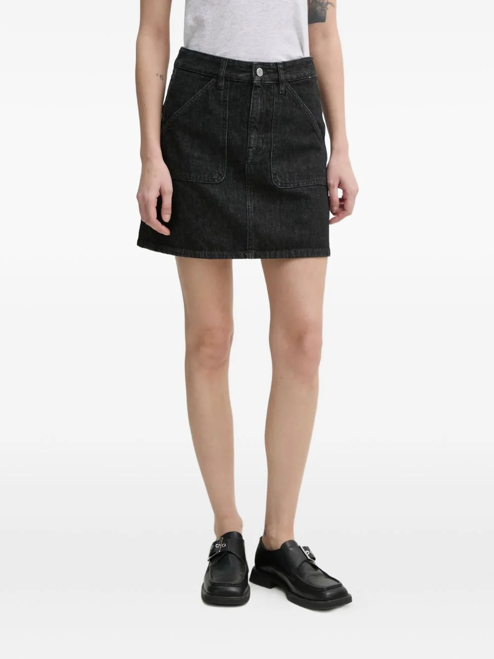 logo-patch mini skirt - 1