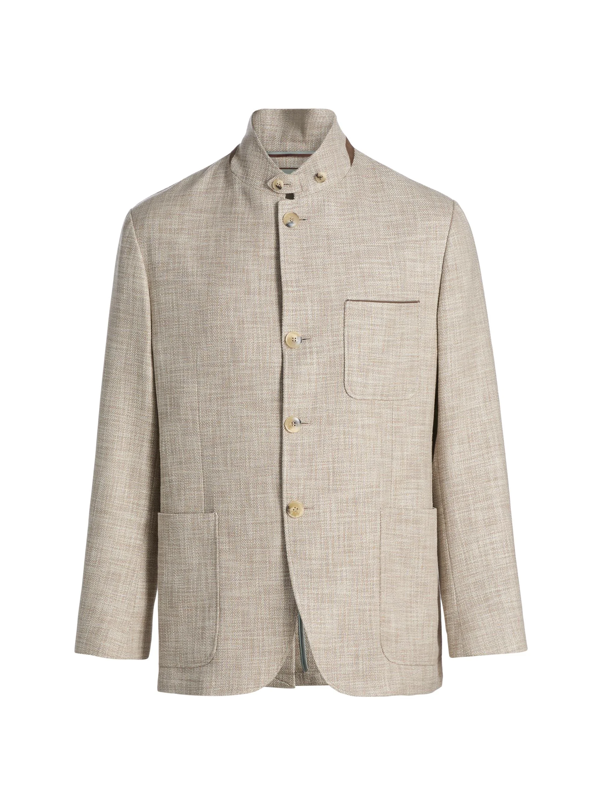 Men's Bruma Textured-Weave Hybrid Patch Jacket - Tan - 1