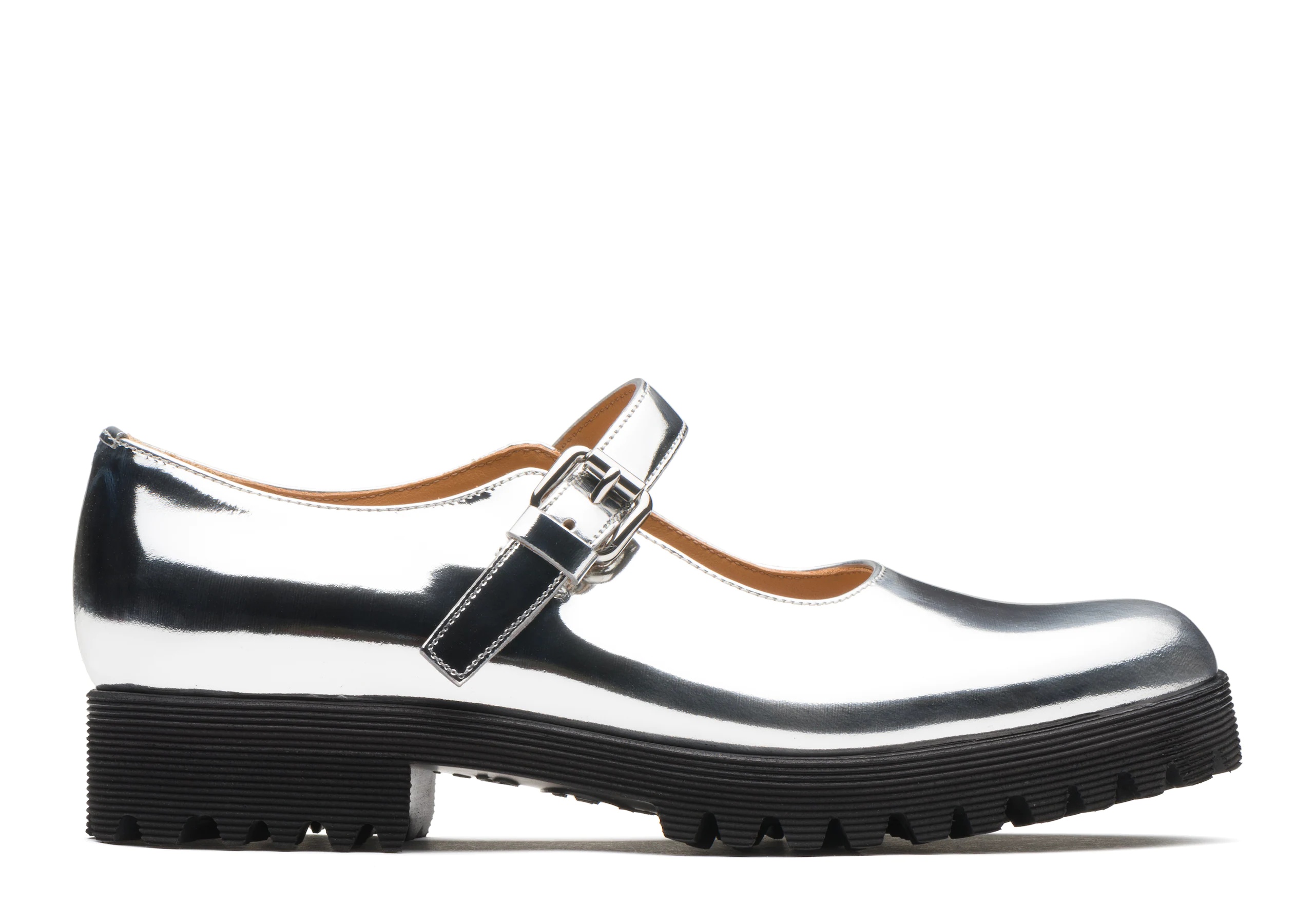 Kn1
Mirror Calf Leather Mary Jane Silver - 1