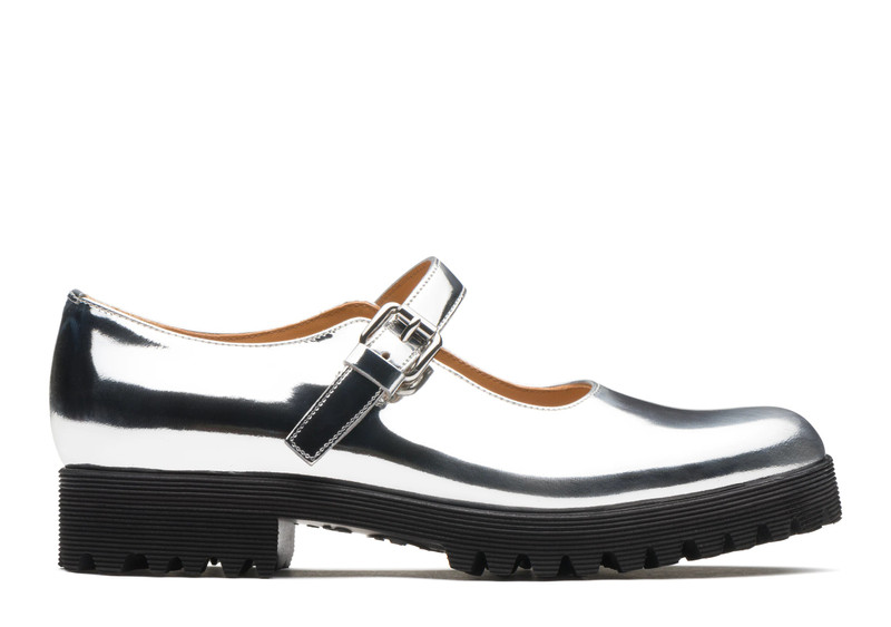 Kn1
Mirror Calf Leather Mary Jane Silver 1