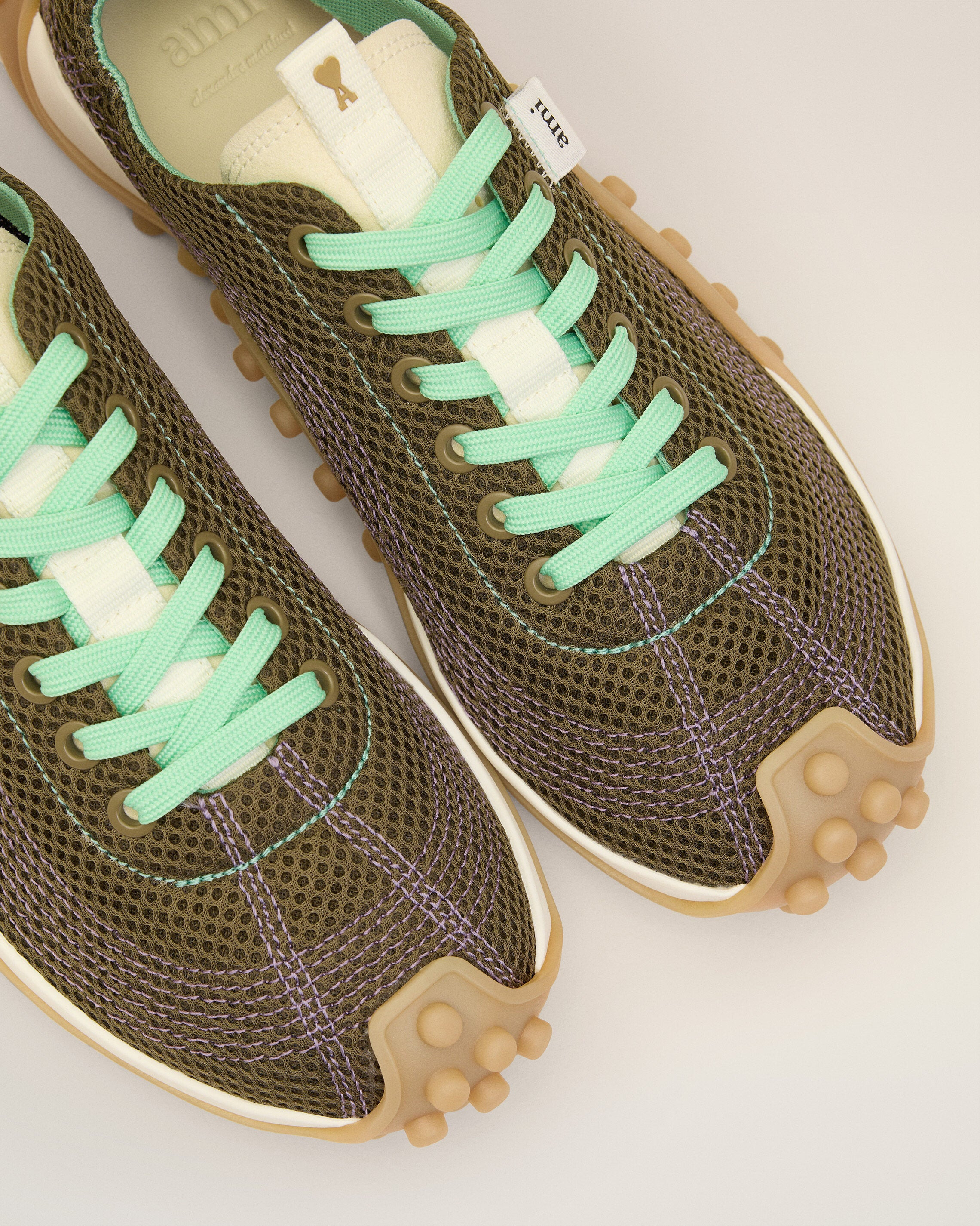 GREEN MESH LOW TOP MIRAGE SNEAKERS - 6