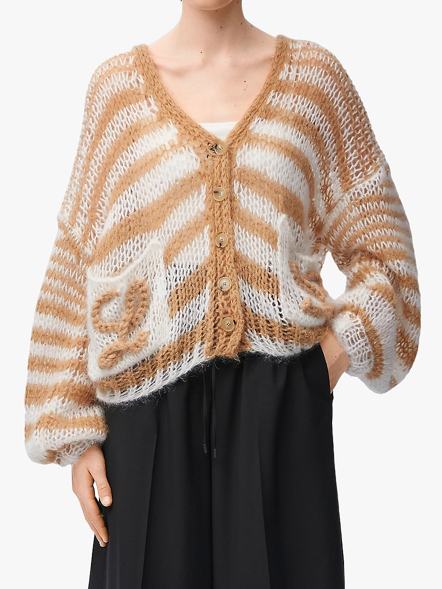 Anagram striped knitted cardigan - 3