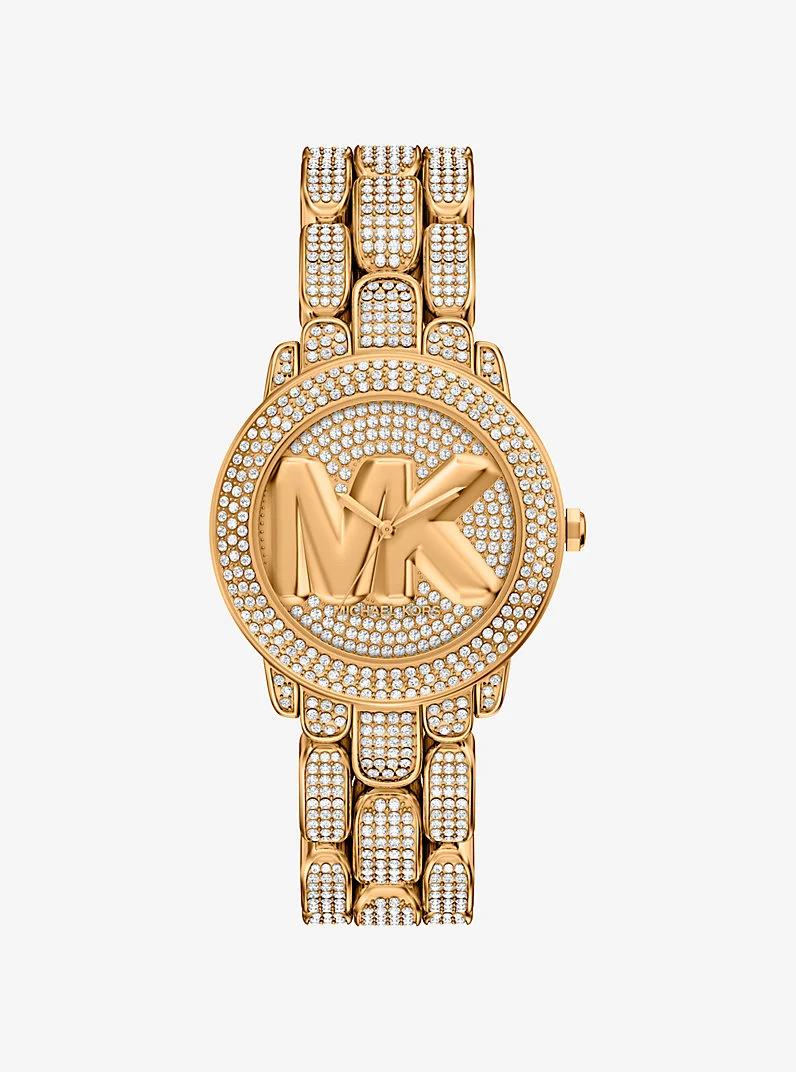 Pavé Phoebe Gold-Tone Watch - 1