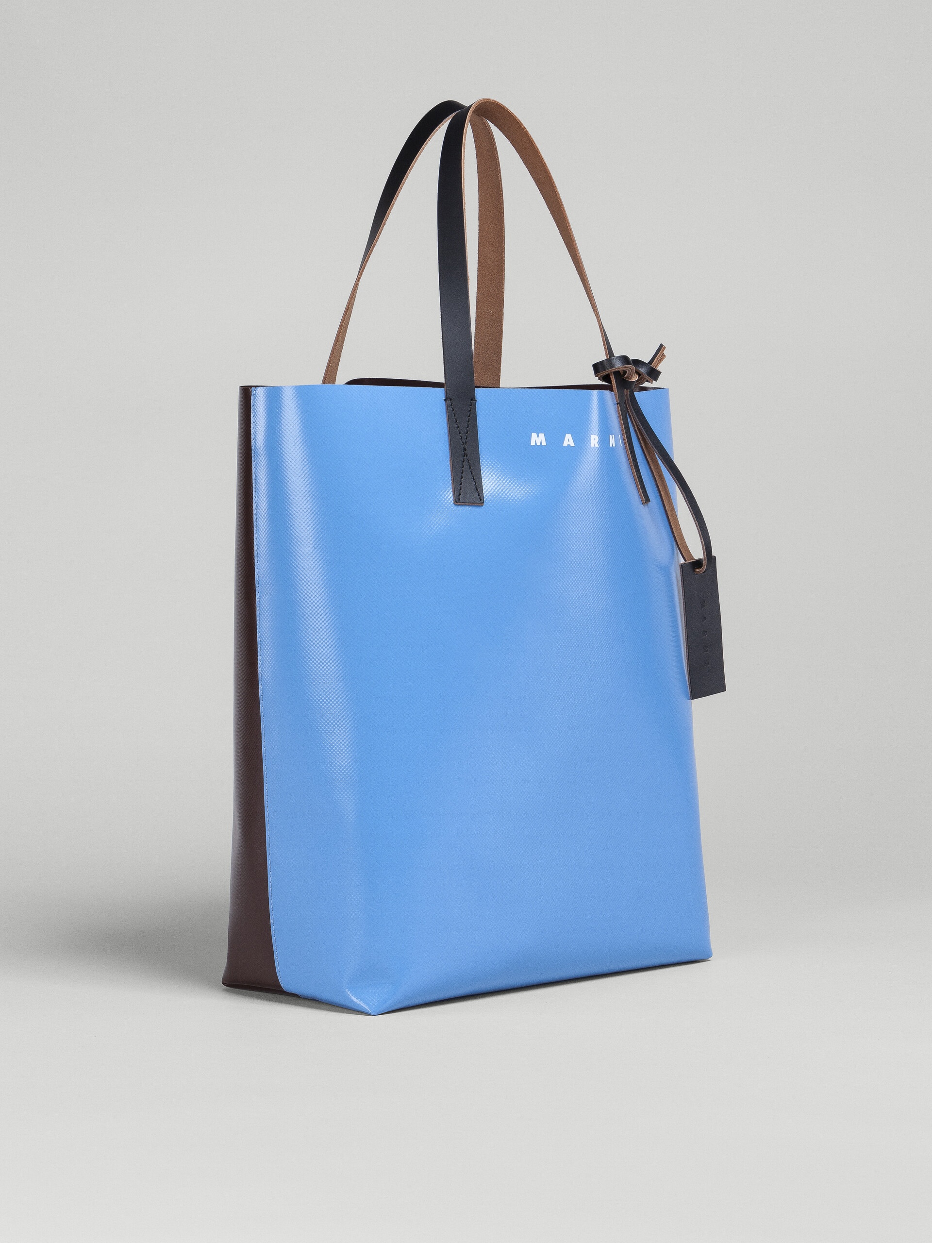 BROWN AND BLUE TRIBECA SHOPPING BAG - 5