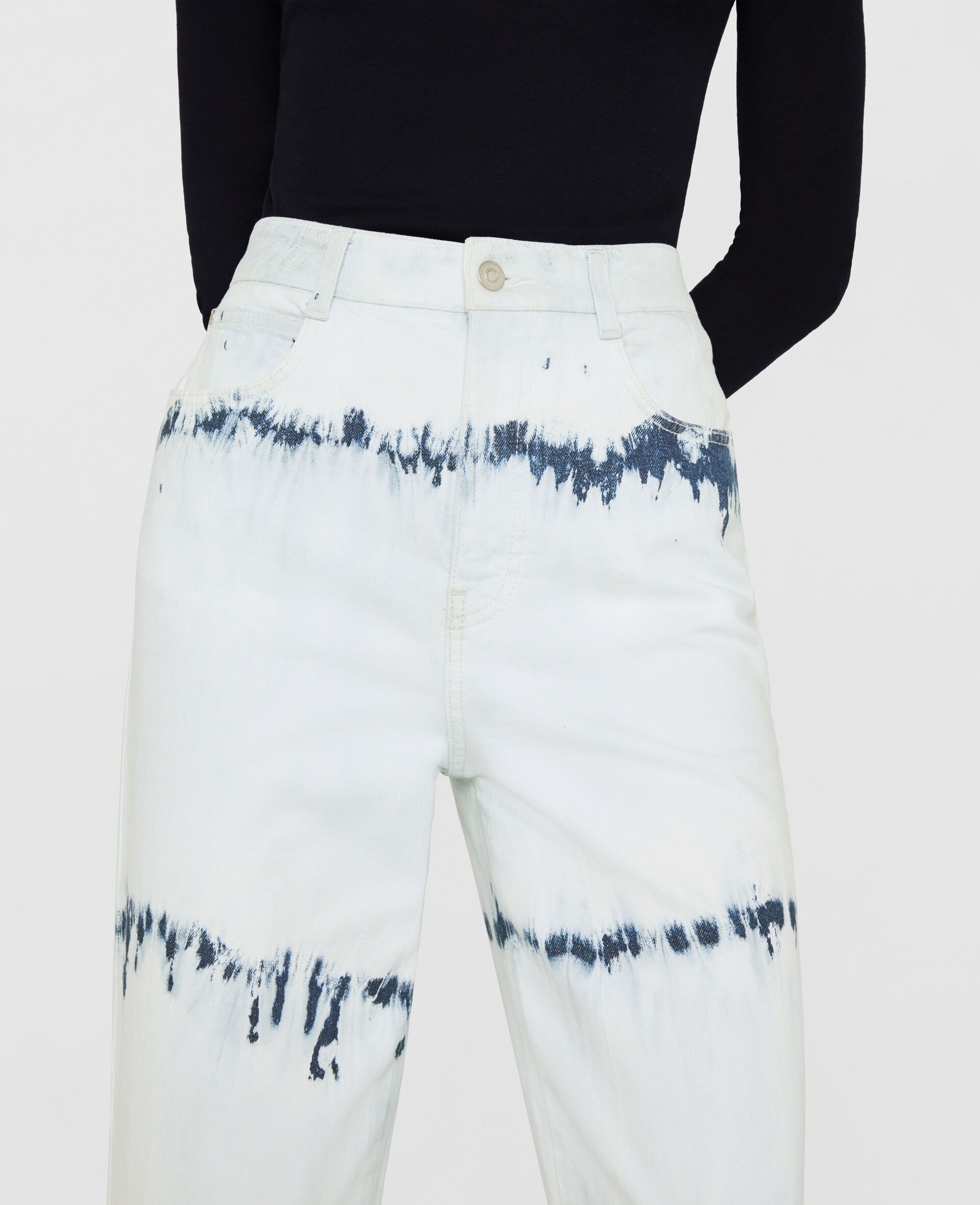 Tie-Dye Denim Pants - 4