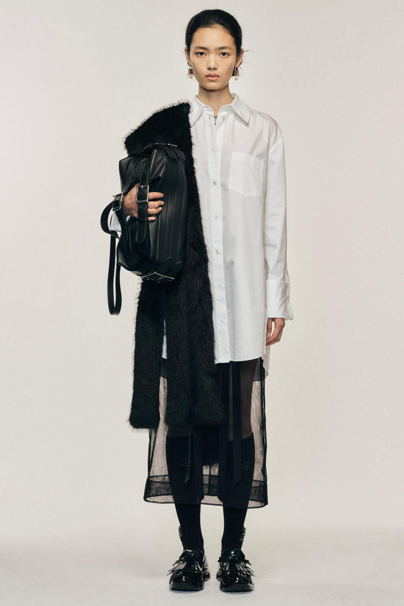 Elongated Cuff Button Placket Shirt 1