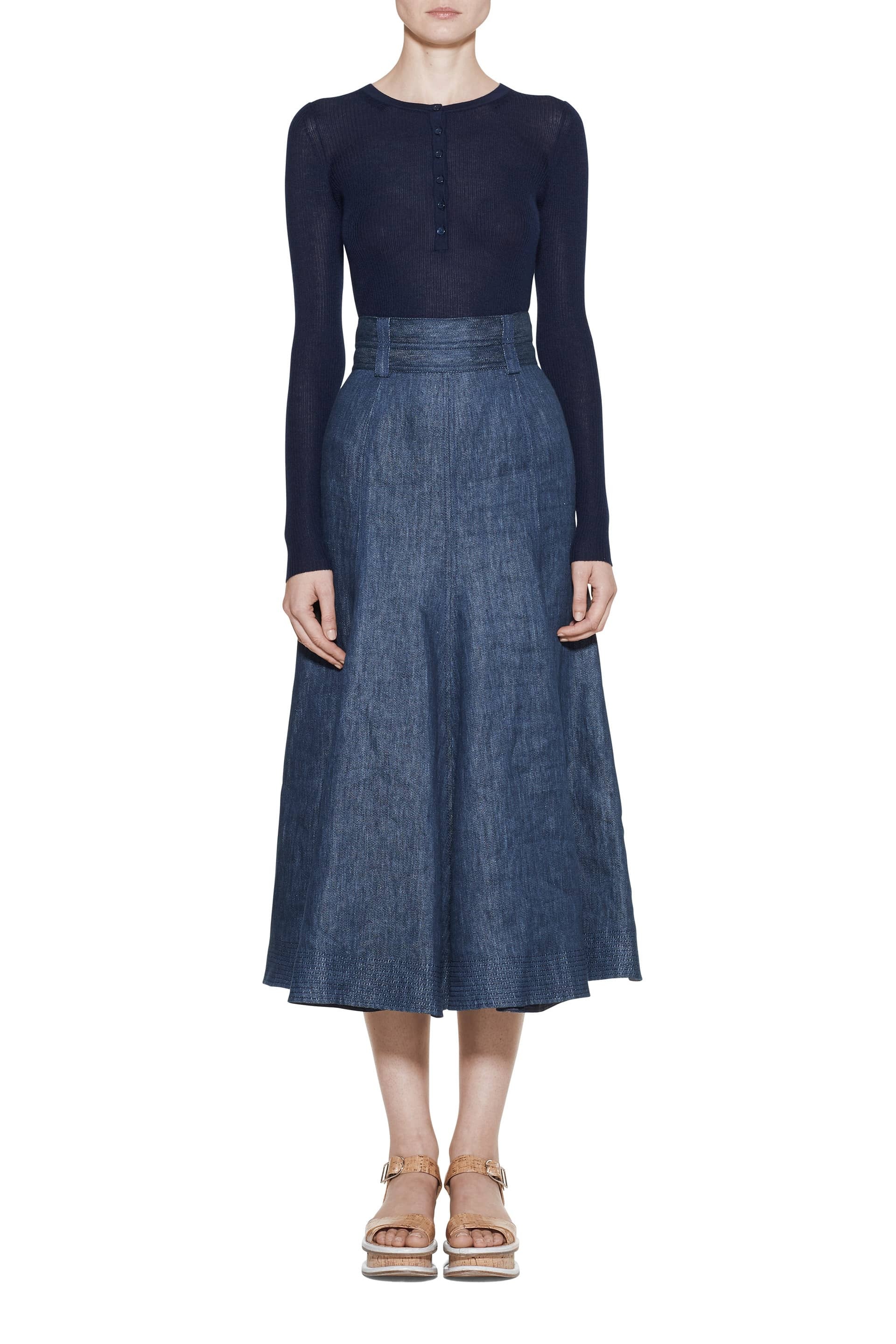 Julian Henley in Dark Navy Silk Cashmere - 2