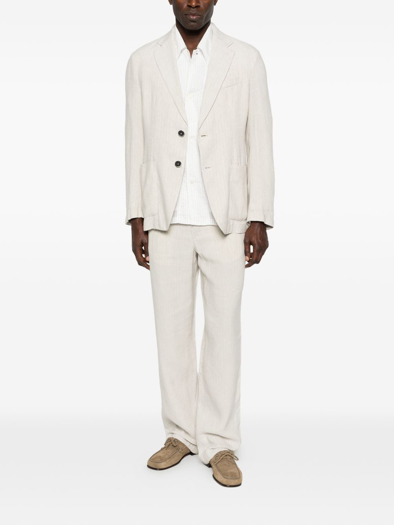 BARENA herringbone single-breasted blazer outlook