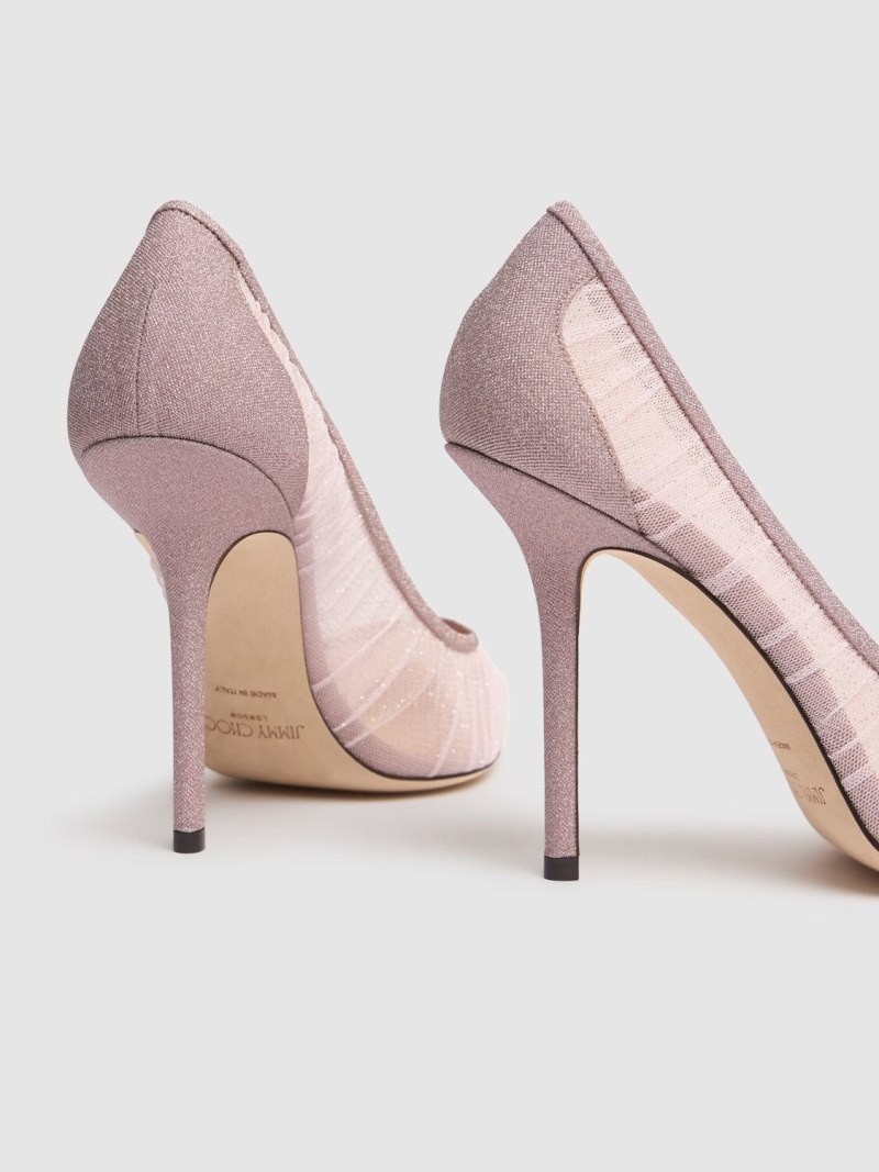 100mm Love tulle pumps - 4