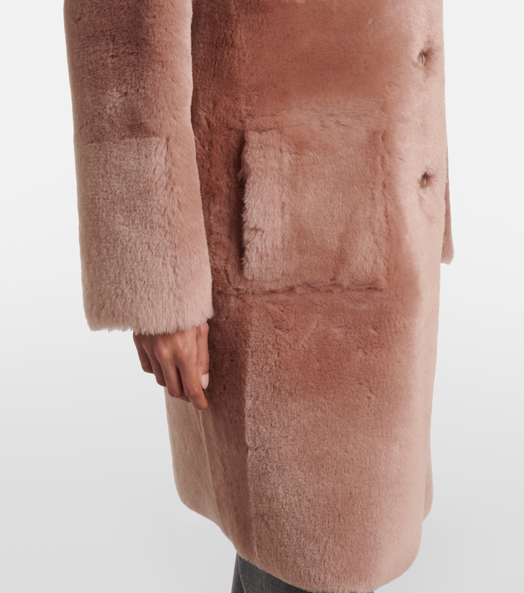 Britanny reversible shearling and leather coat - 5