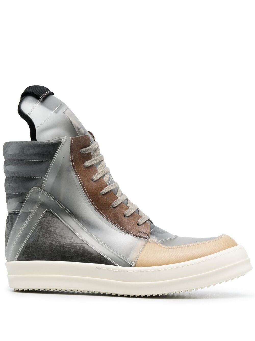 panelled high-top sneakers - 1