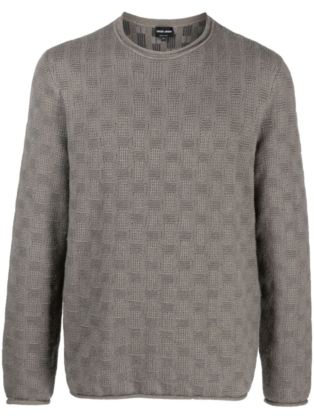 textured fine-knit jumper - 1