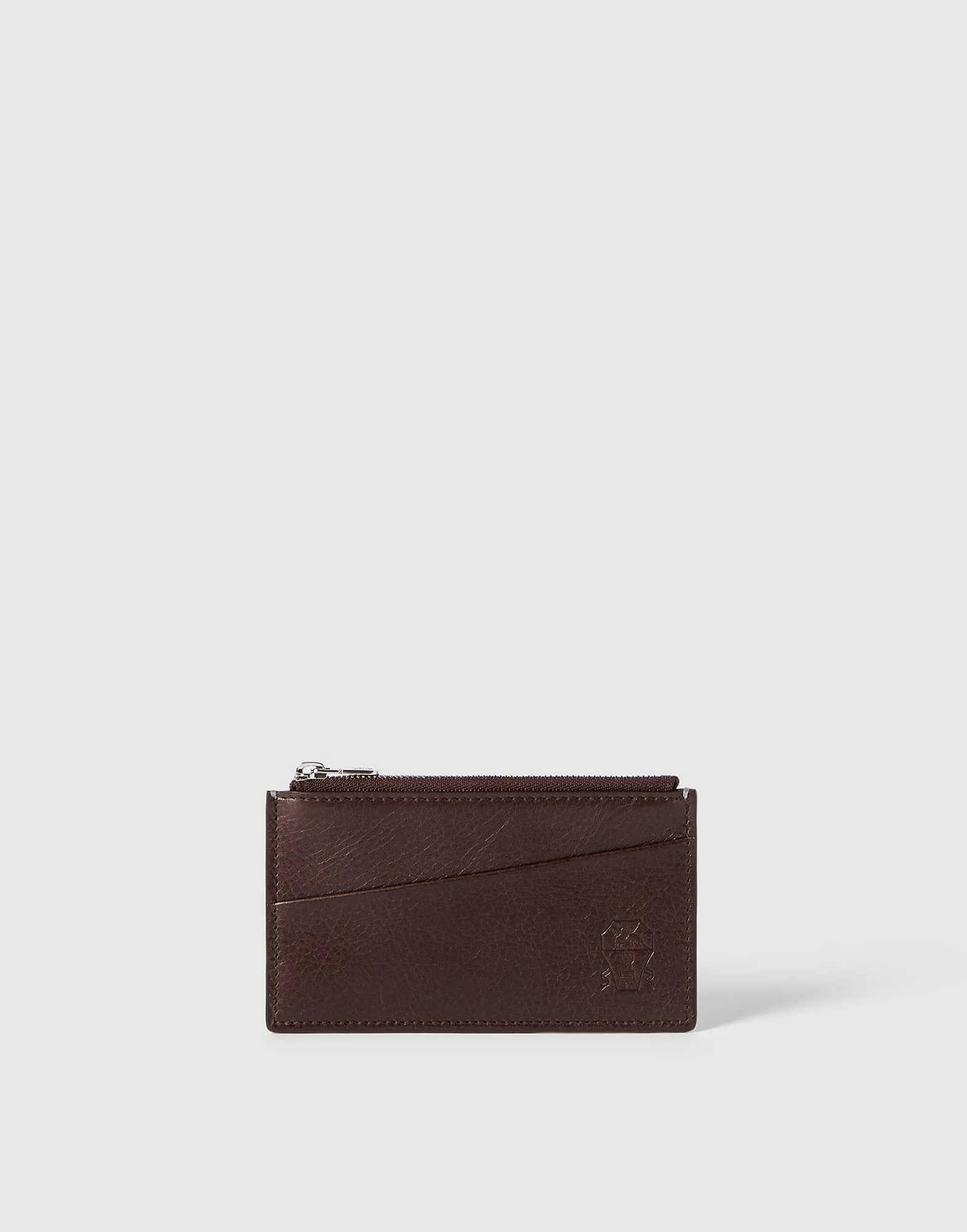 Grained leather travel pochette - 1