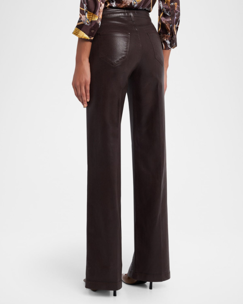 Clayton High-Rise Coated Wide-Leg Jeans - Exclusive 3