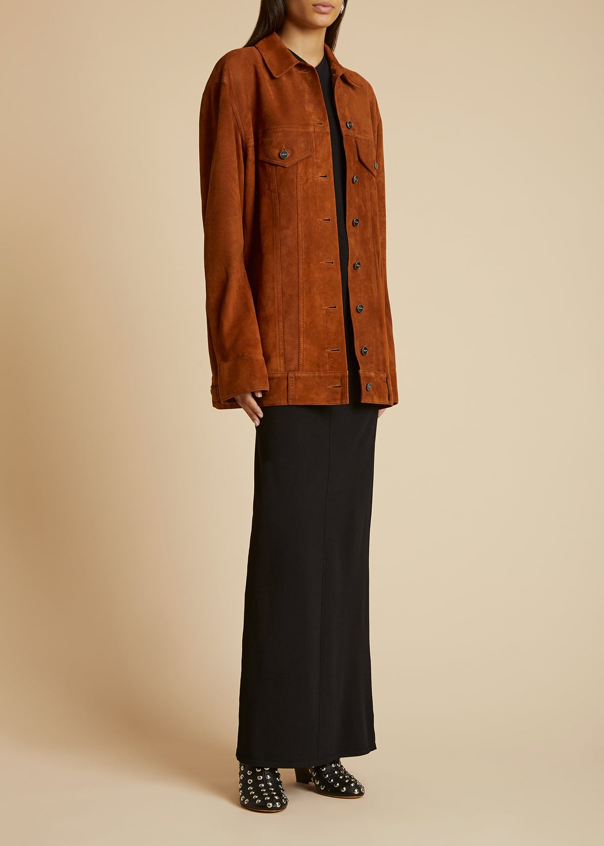 The Ross Jacket in Rust Suede - 1