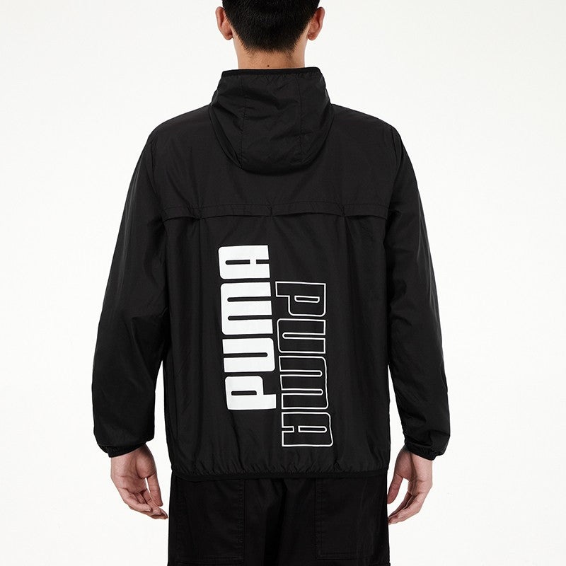PUMA Athleisure Casual Sports Windproof Running Woven Jacket Black 846315-01 - 3