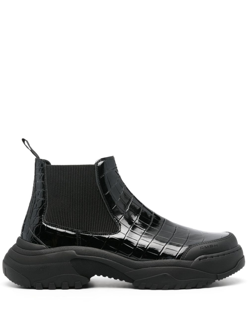 crocodile-effect chelsea boots - 1