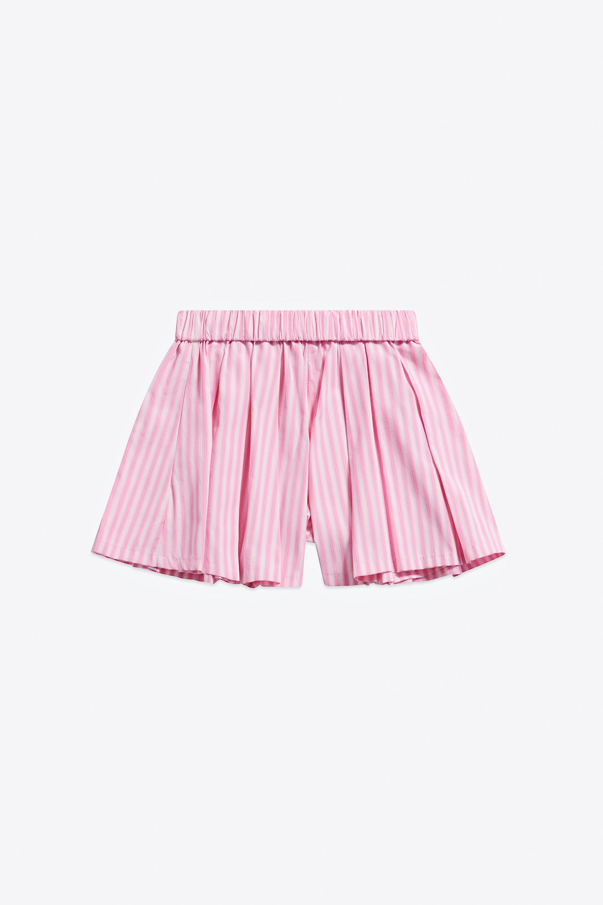 CRYSTAL GROMMET POPLIN PLEATED SHORT - 2