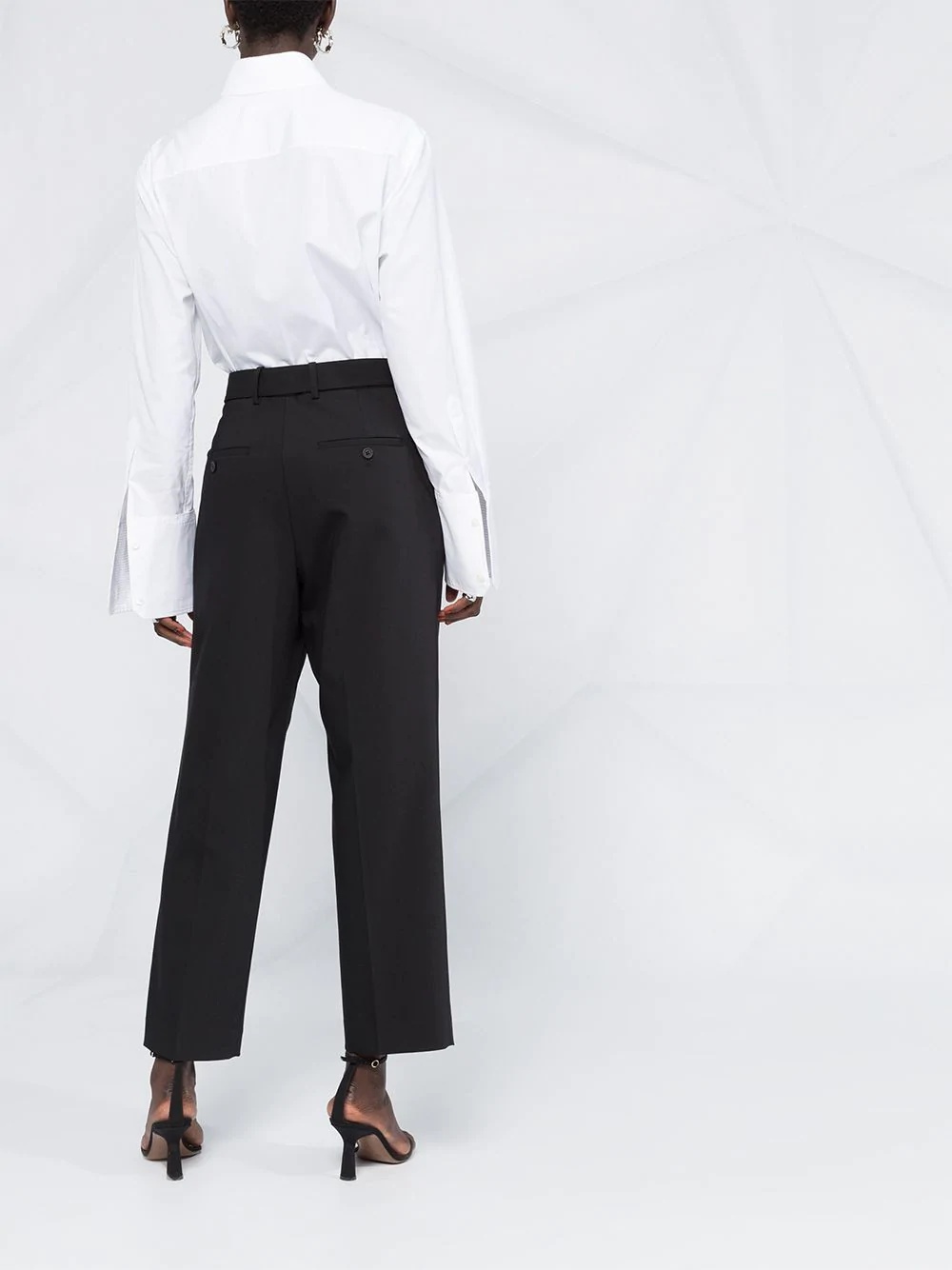 cropped wrap trousers - 6