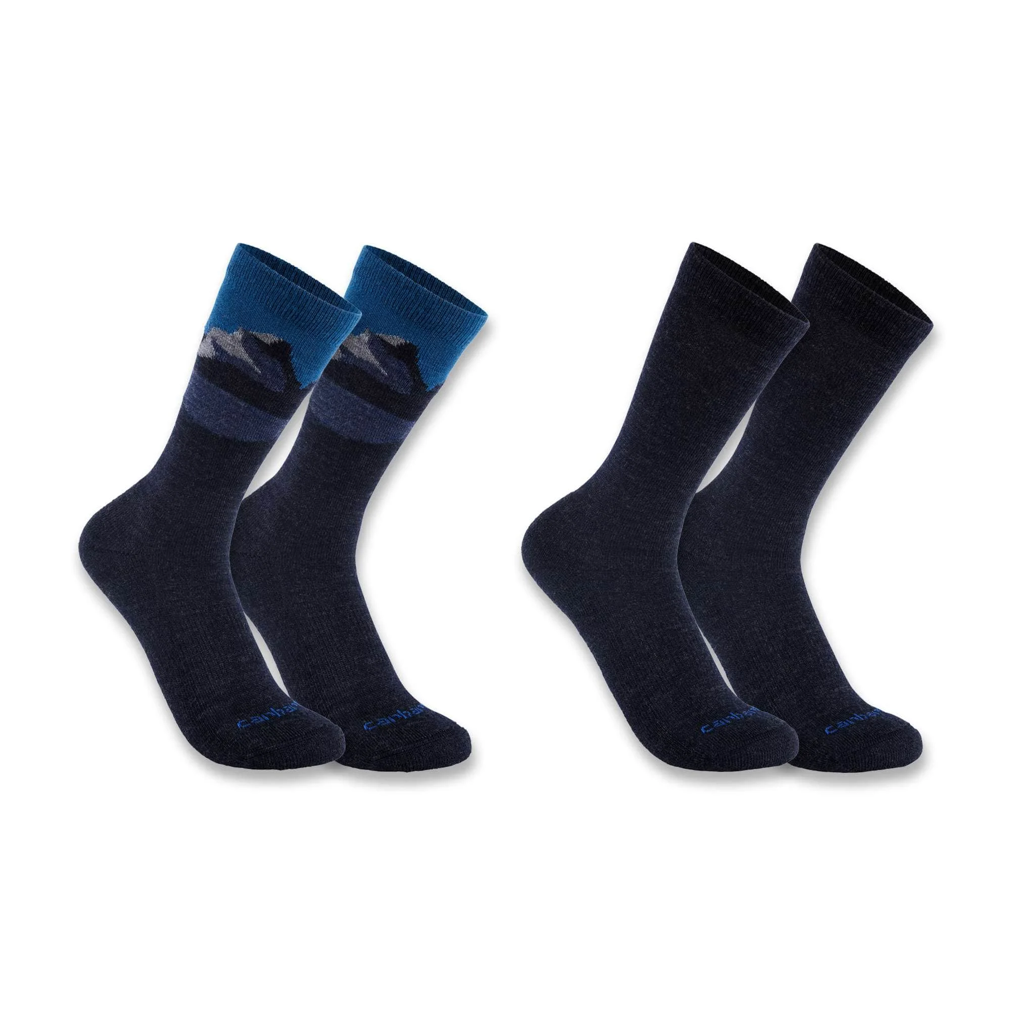 Midweight Synthetic-Wool Blend Mountain Crew Sock 2-Pack - 1