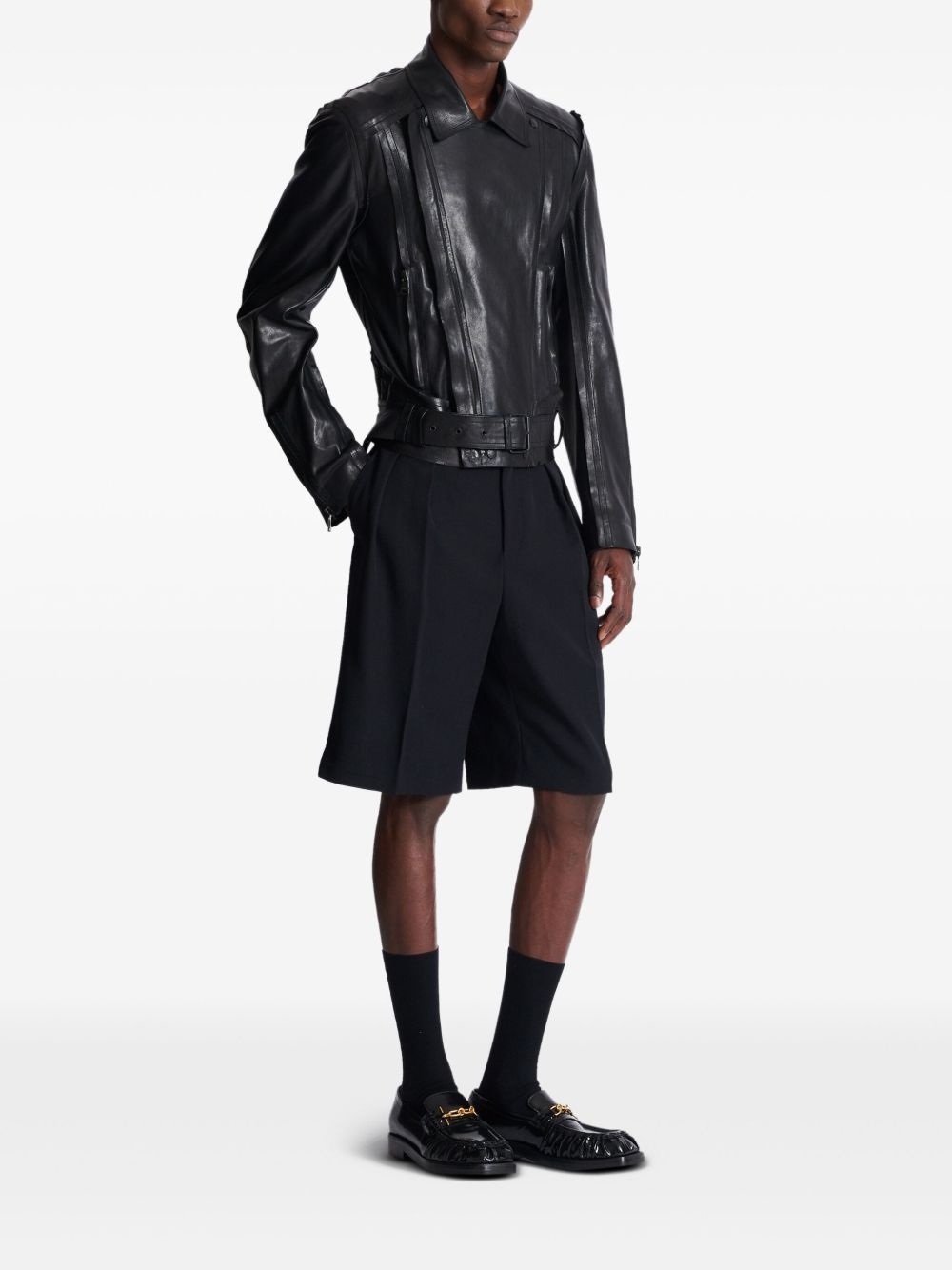 leather biker jacket - 3