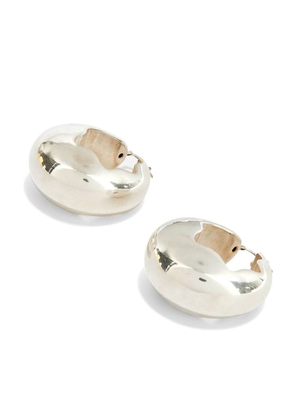 polished-effect hoop earrings - 3
