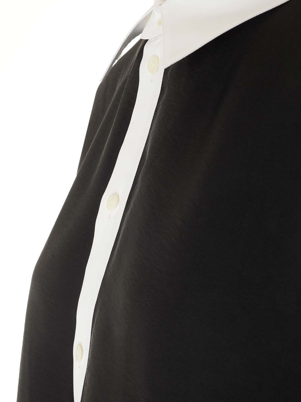 Viscose Blend Shirt Dress Dresses Black - 8