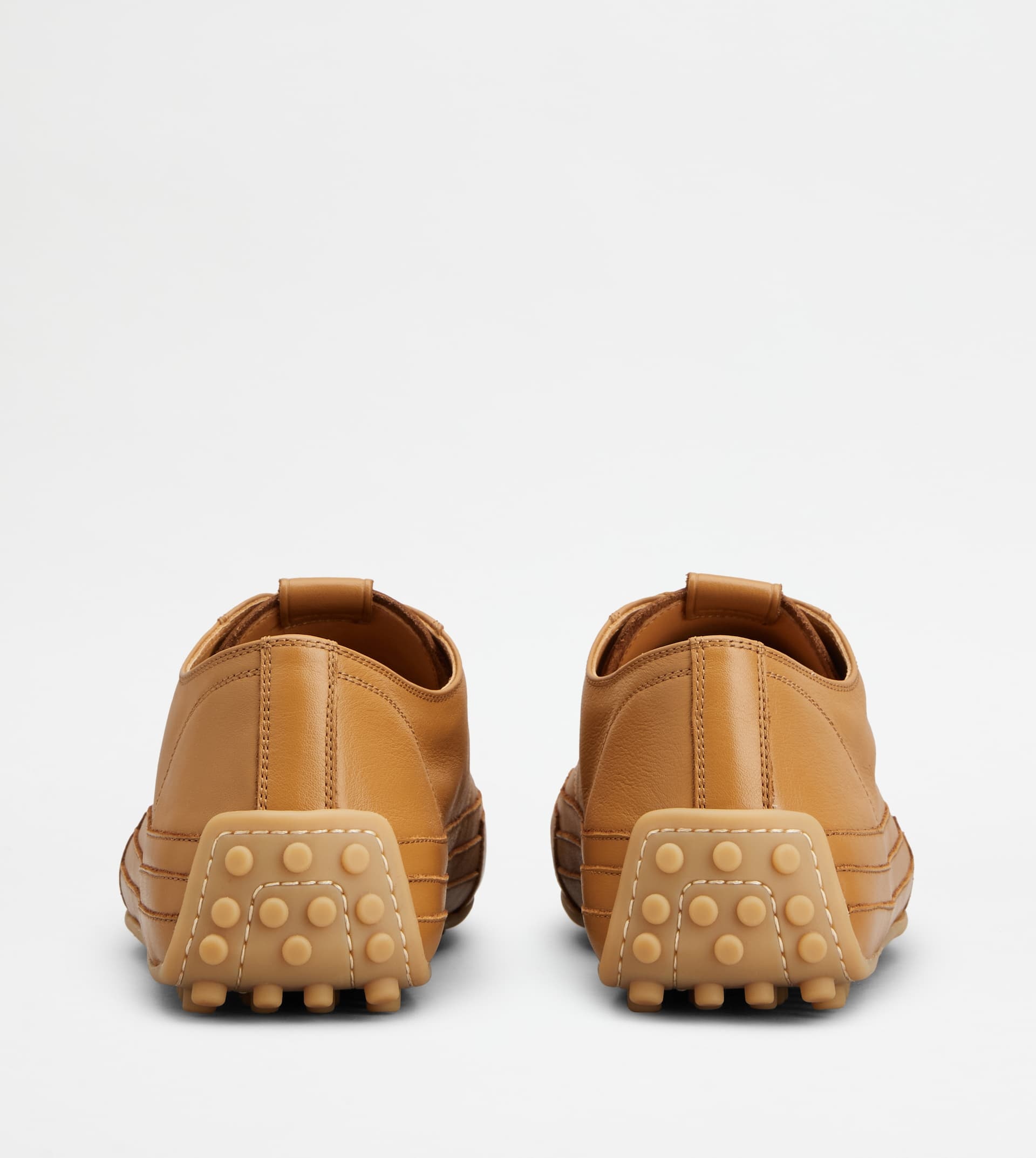 SNEAKERS IN LEATHER - BROWN - 3